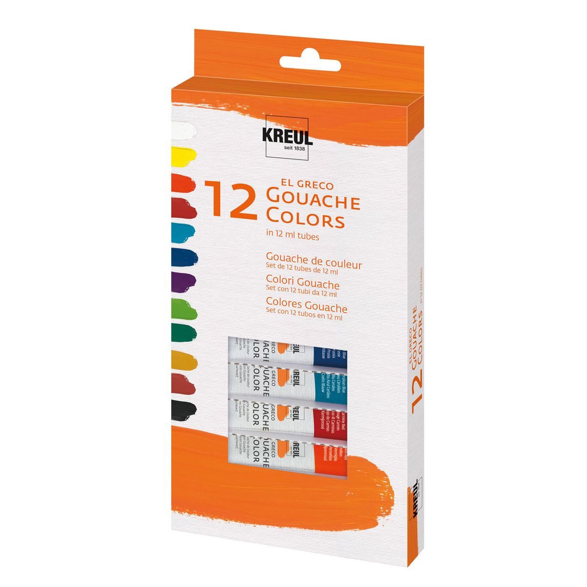 C. KREUL Wasserfarbe KREUL Gouachefarben eL Greco 12x12ml Kartonetui