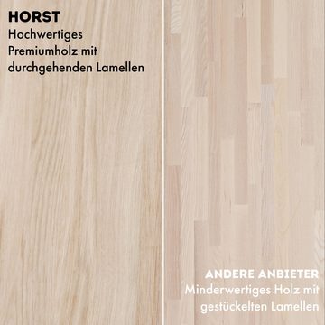 HORST Abdeckplatte IKEA Nordli, - passgenaue Deckplatte aus Vollholz Eiche