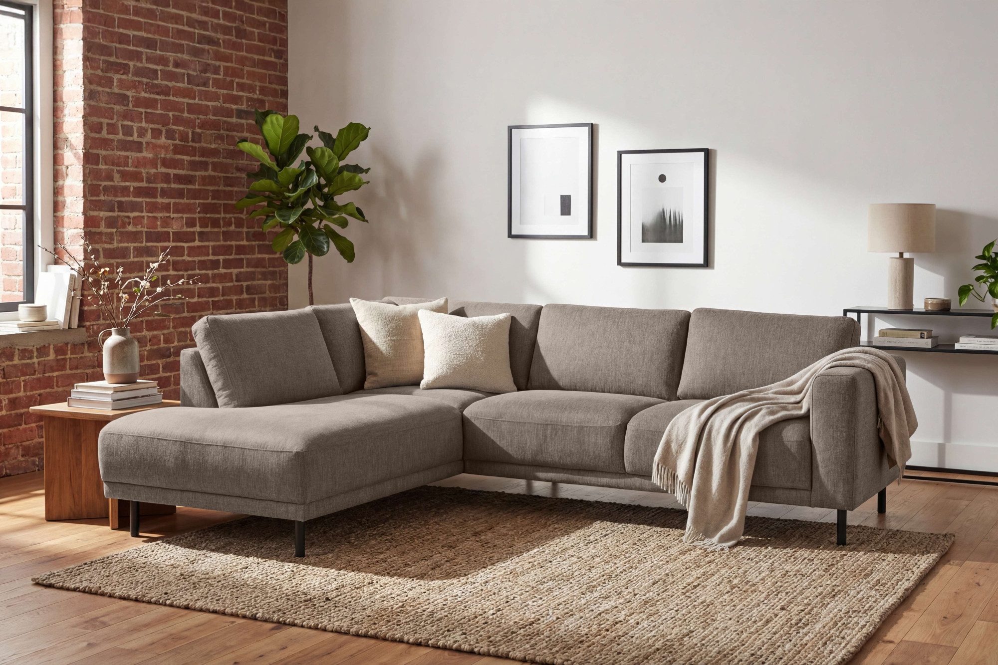 OTTO home Ecksofa Sveeva, L-Form, B.240 cm, schwarze Metallfüße, langlebiger Webstoff, mit Wellenunterfederung, viele Farben