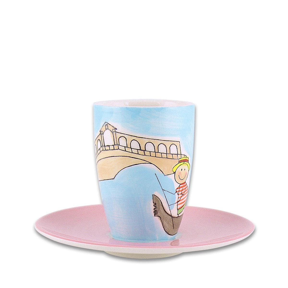 Mila Espressotasse Mila Keramik Espresso-Tasse mit Untere Venedig, Keramik