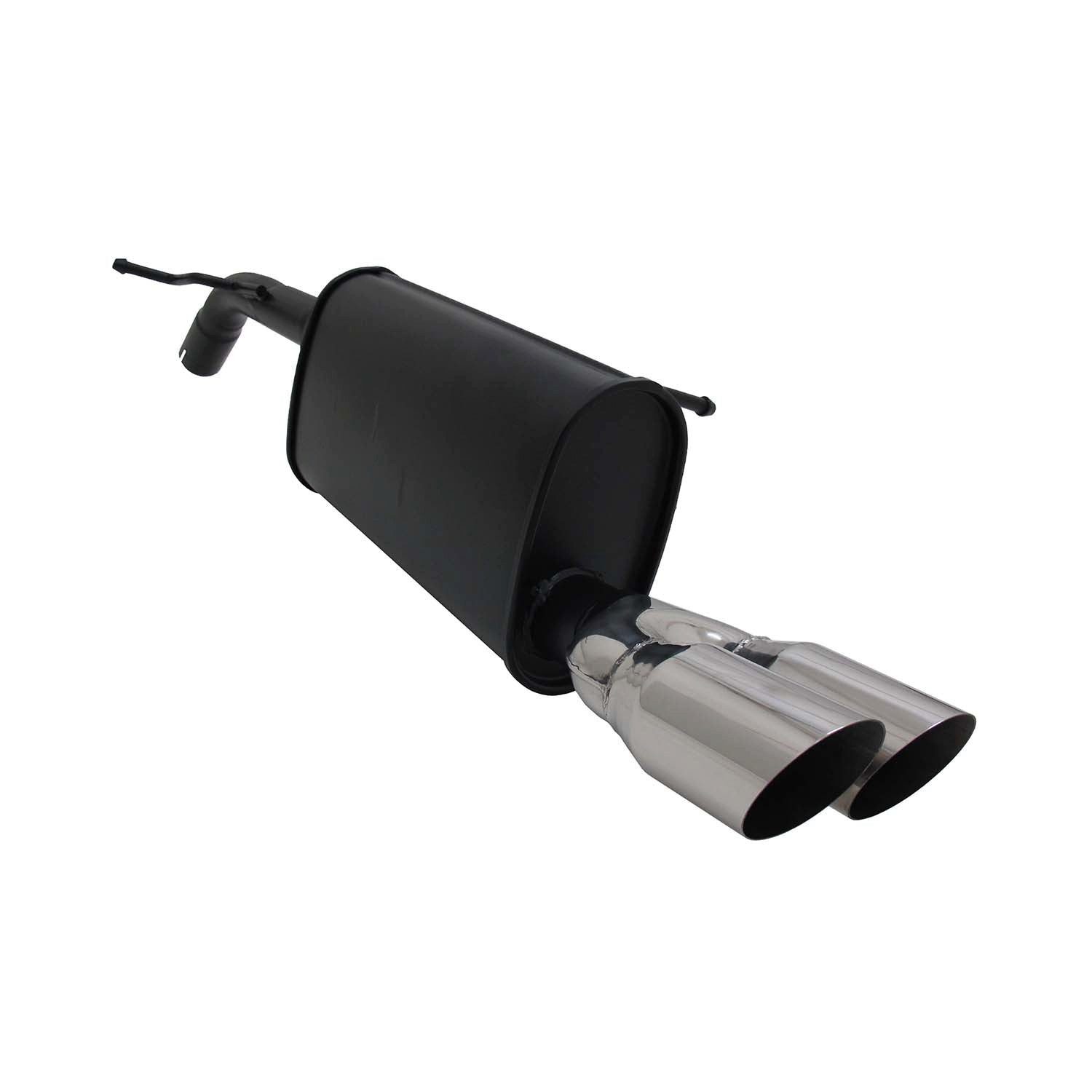 OMAC Auspuff-Flexrohr Novus Sportauspuff für Peugeot 207 2x76mm Endschalldämpfer mit ABE, (1-tlg), Leicht austauschbar - Doppelter Ausgang