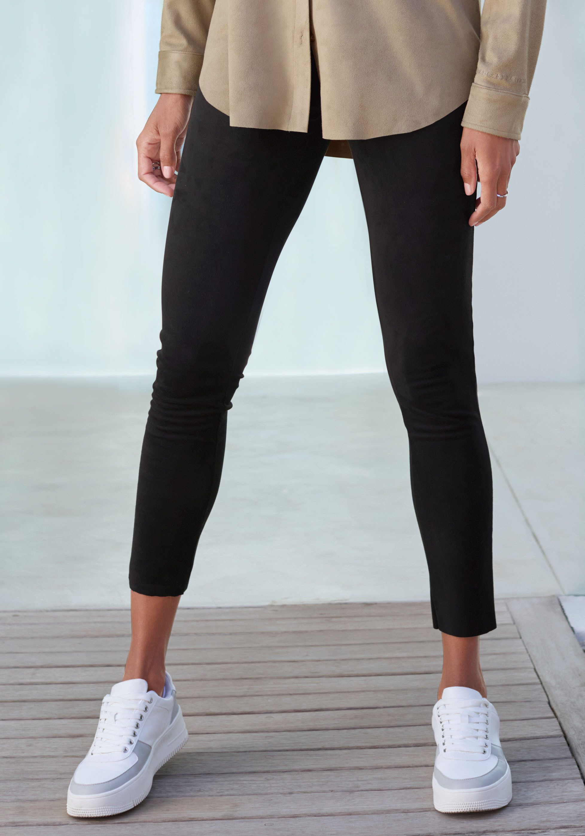 French Connection Leggings mit Logostickerei günstig online kaufen