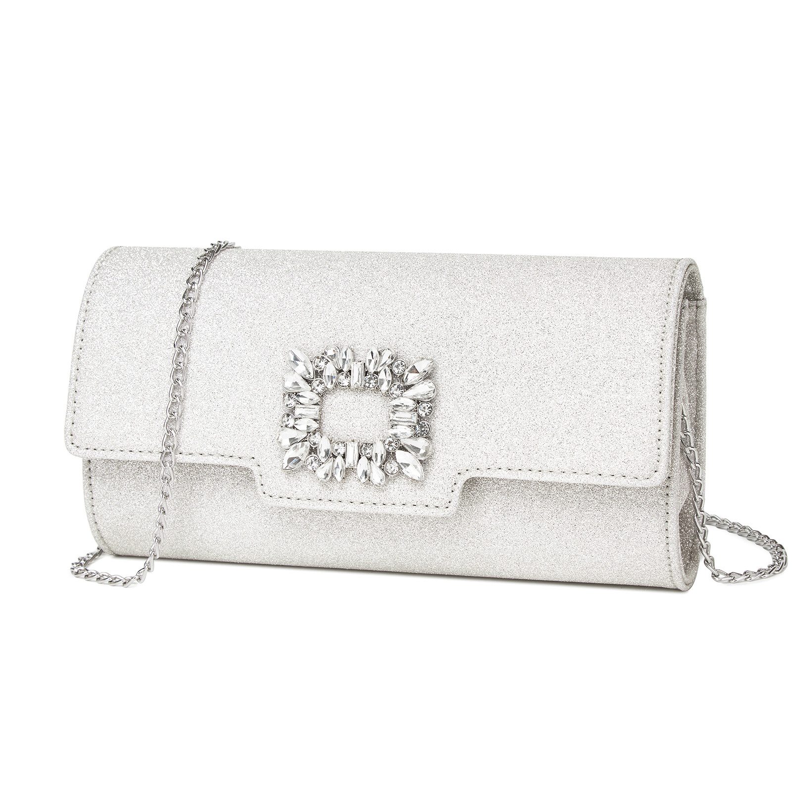 Miss Lulu Clutch Damen, Elegante Abendtasche mit Kette