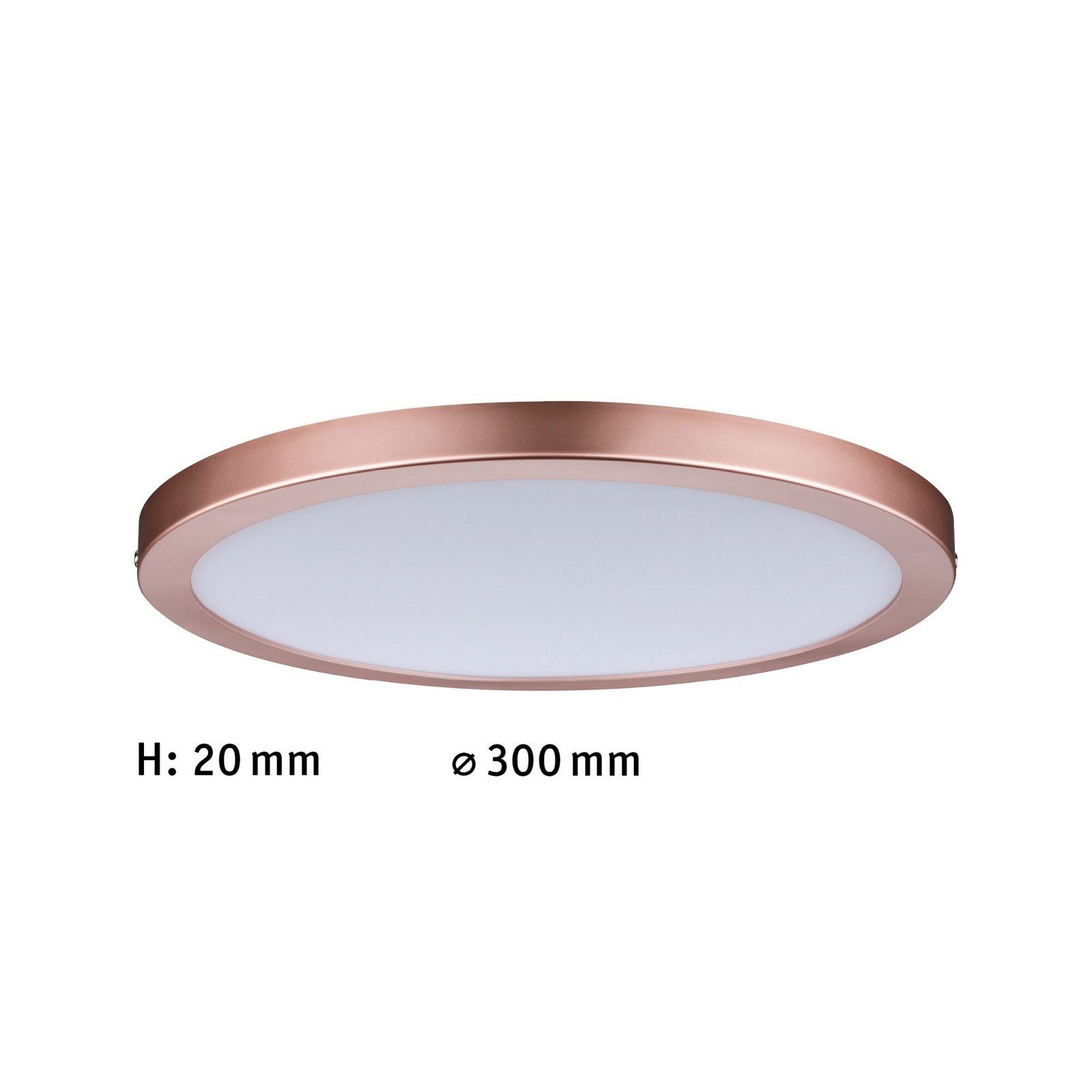 Atria LED 300mm Rosegold LED rund 22W 1450lm Paulmann 2700K integriert, Panel Kunststoff, fest Warmweiß 230V