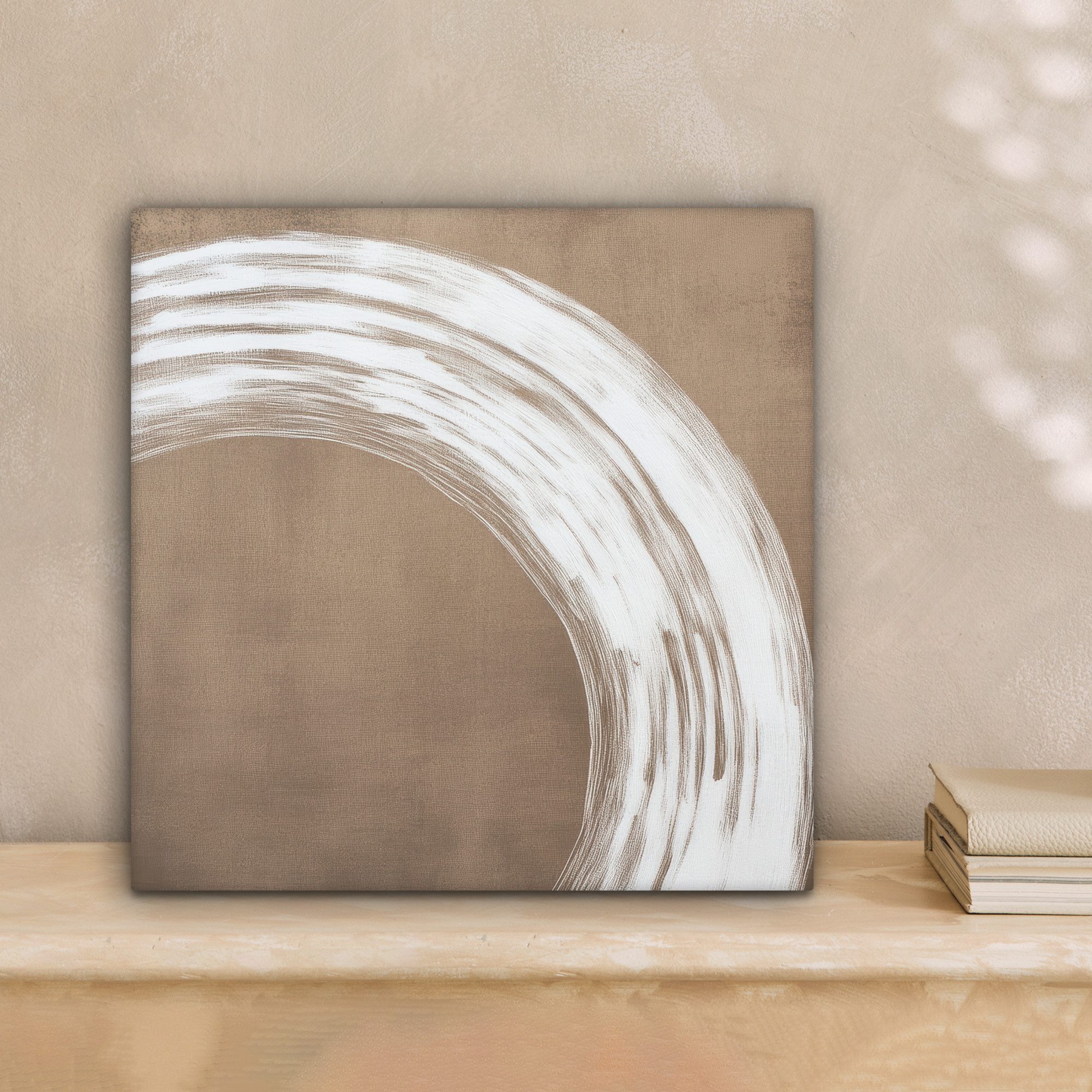 OneMillionCanvasses® Leinwandbild Farbe - Braun - Japandi, Fotodruck (1 St) günstig online kaufen