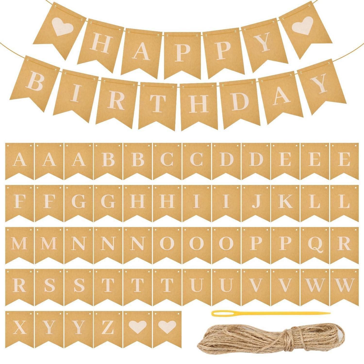 LuxusKollektion Wimpelkette Individuelles Banner Set zum Selbermachen