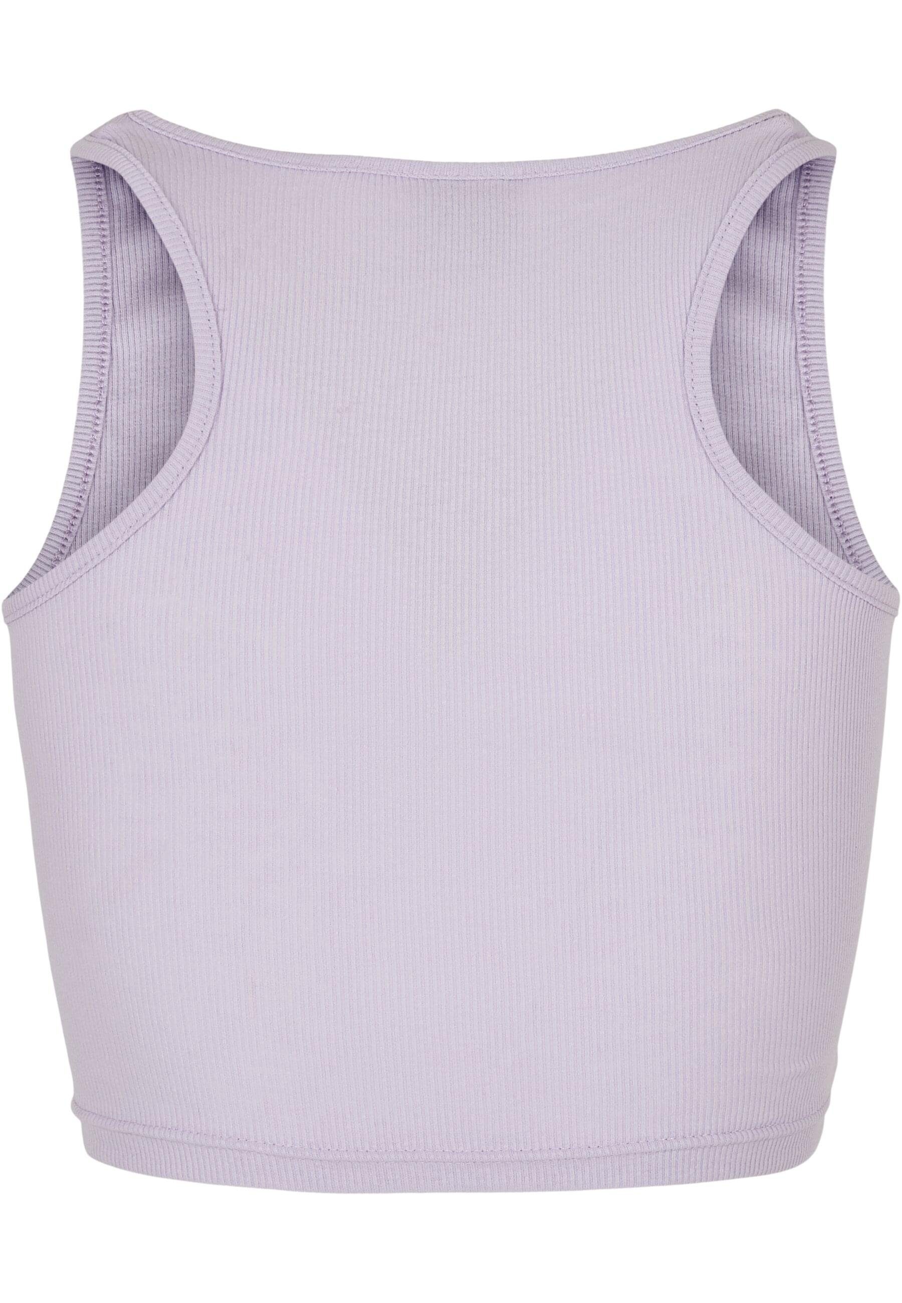 CLASSICS (1-tlg) Cropped Damen Ladies lilac URBAN Top Rib T-Shirt