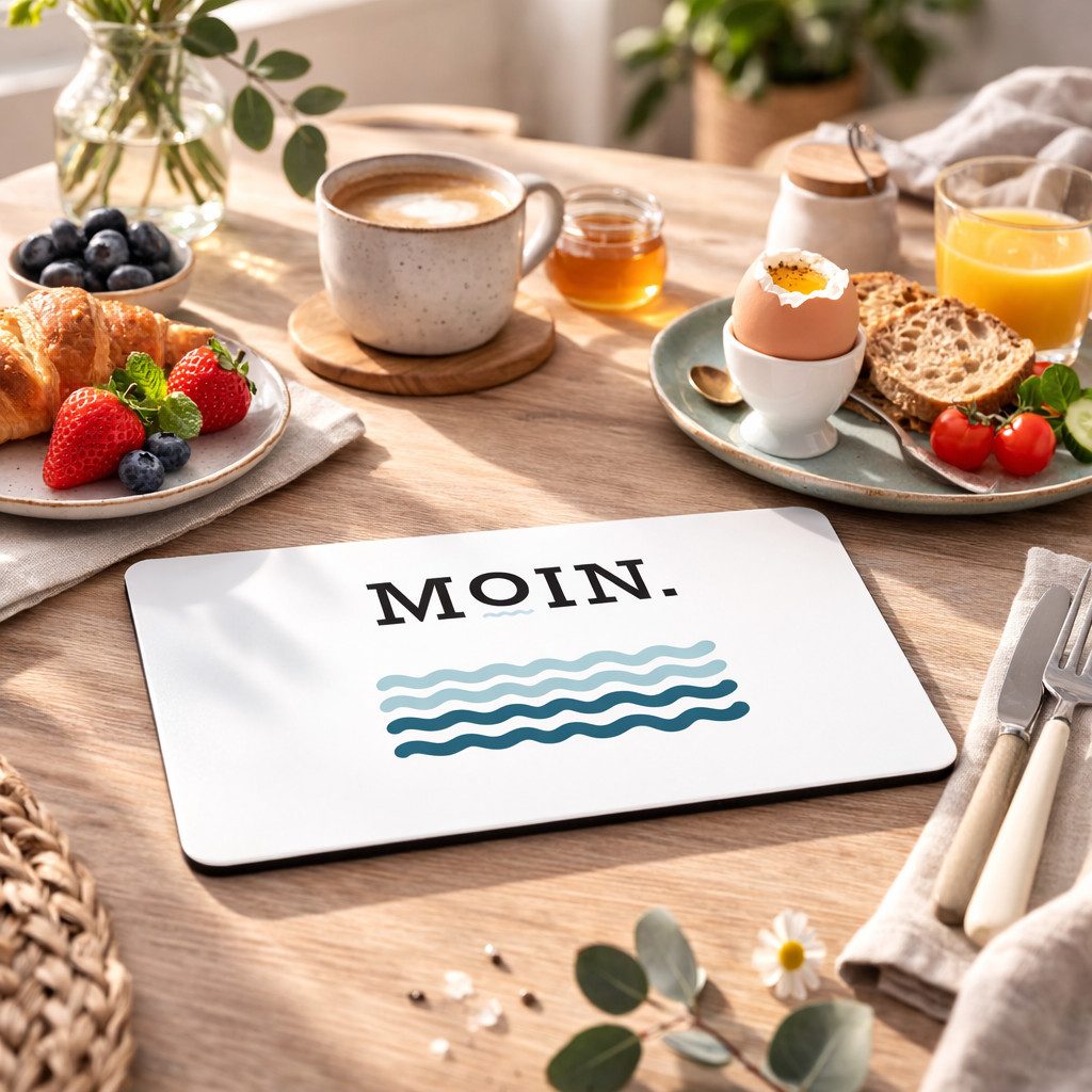 PPD Frühstücksbrett Frühstücksbrettchen aus Resopal - Moin, Resopal, (1-St)