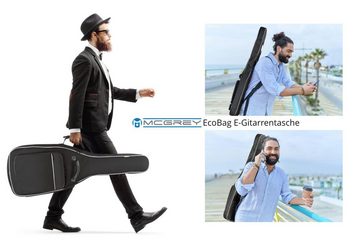 McGrey Gitarrentasche Ecobag E-Gitarrentasche (Gigbag mit weicher Polsterung, inkl. 2 Fronttaschen für Noten/Zubehör), 2 ergonomische, verstärkte Tragegriffe