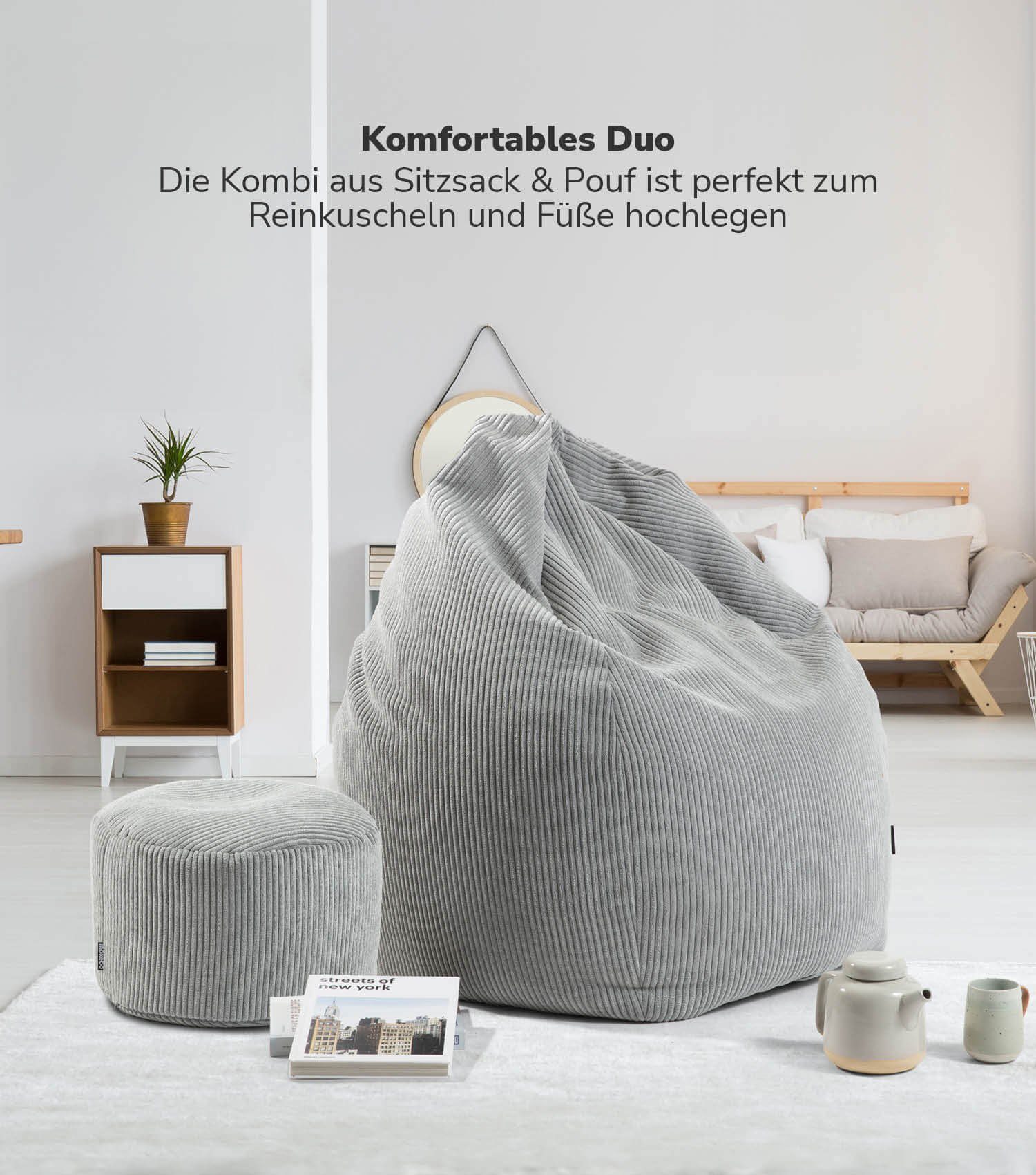 mokebo Sitzsack Der Tagträumer (mit Hocker), günstig online kaufen