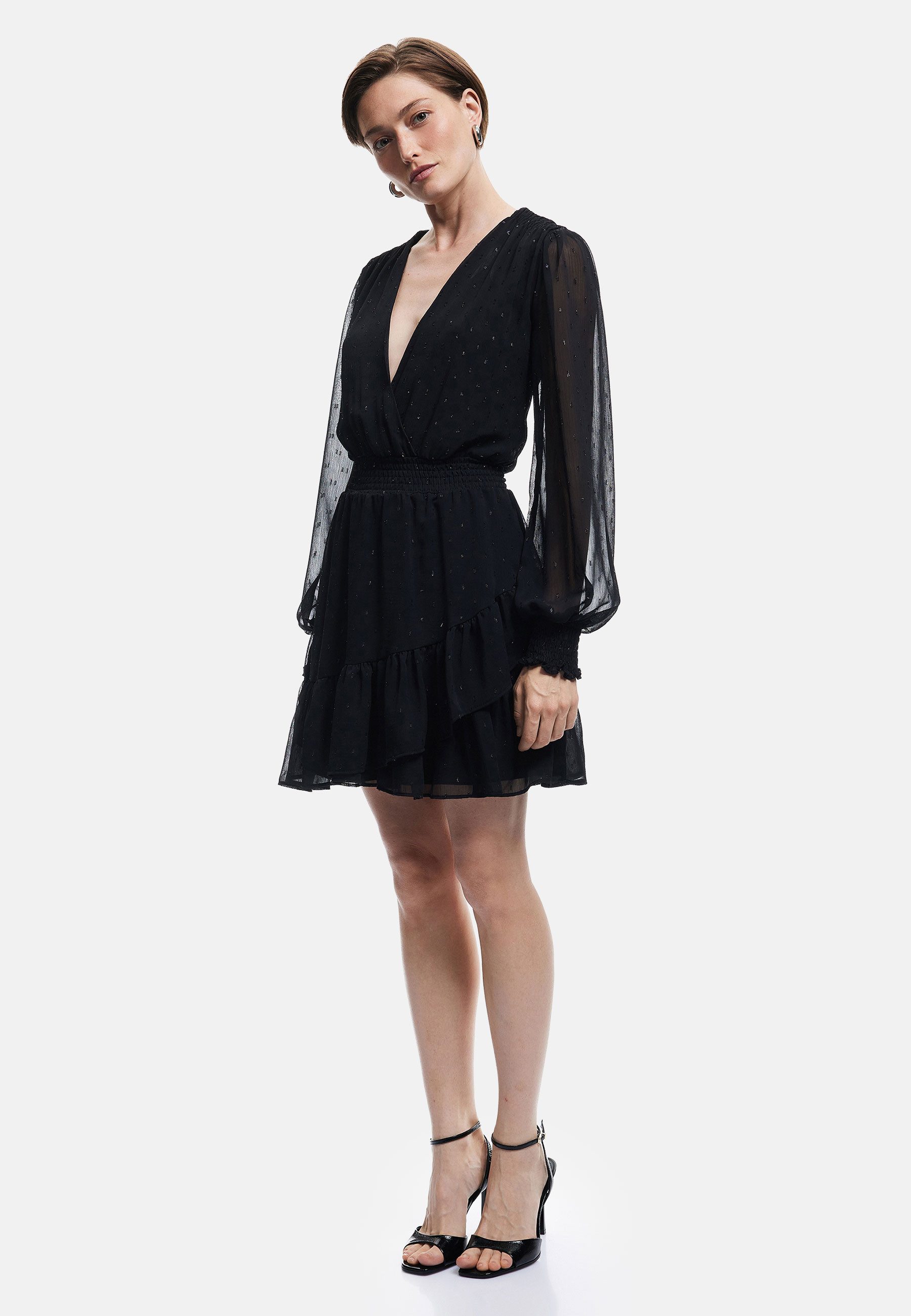 Koton Badekleid Mit Rüschen Verziert Asymmetrisch Minikleid