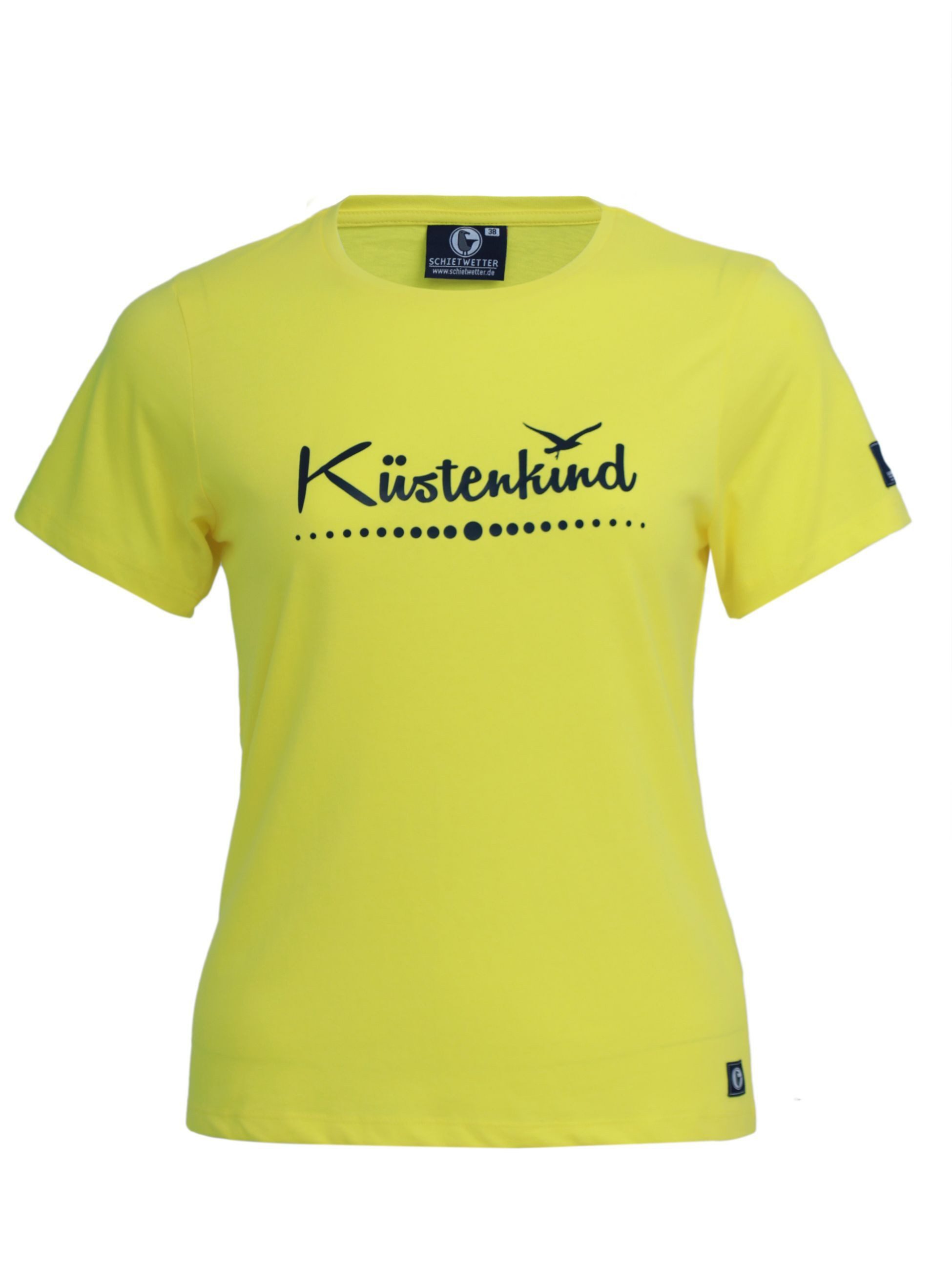 Schietwetter T-Shirt Damen "Küstenkind" (1-tlg) Baumwolle