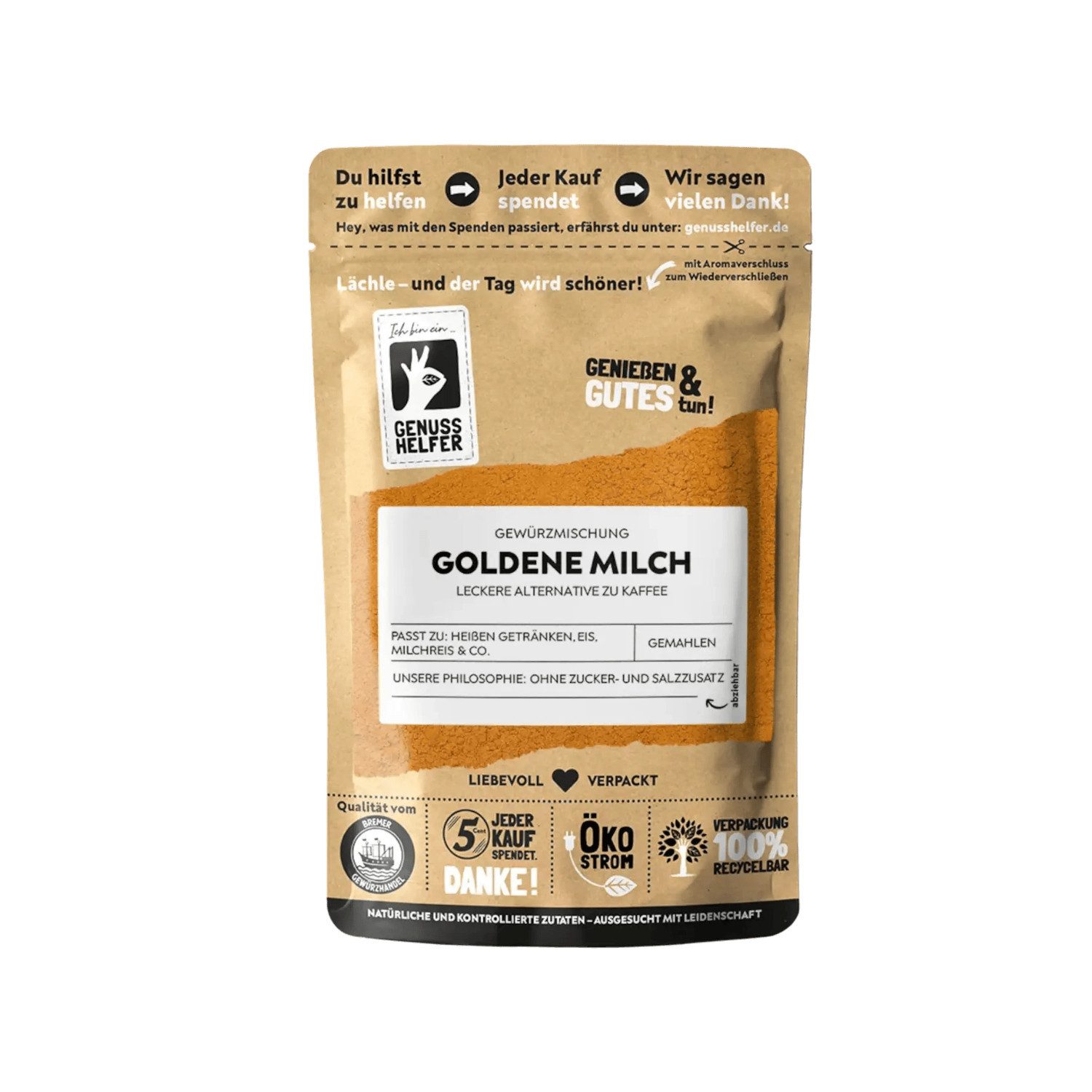 Bremer Gewürzhandel Gewürz Goldene Milch Gewürzmischung, 100 g