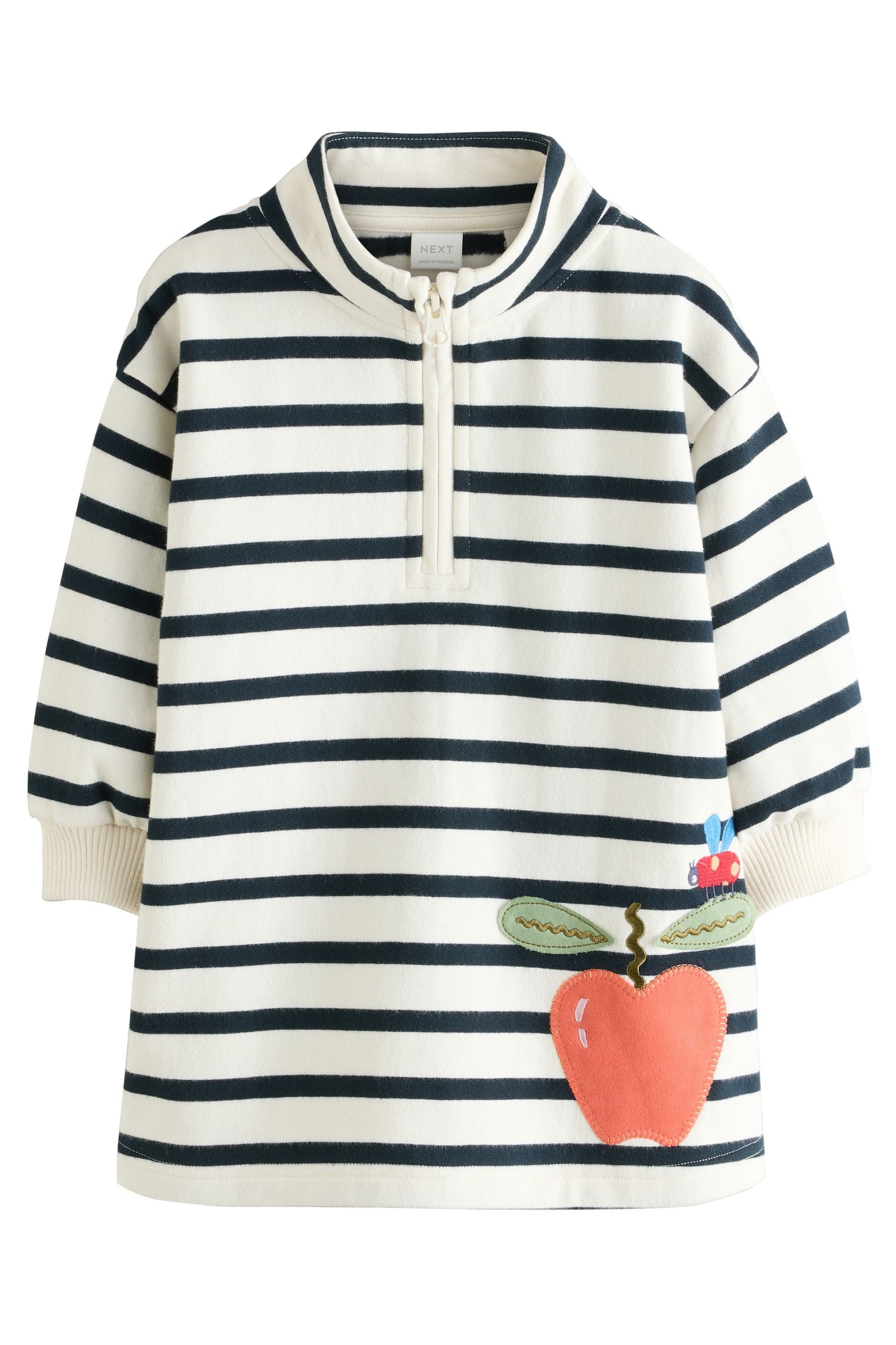 Next Jerseykleid Sweatshirtkleid mit viertellangem Reißverschluss (1-tlg)