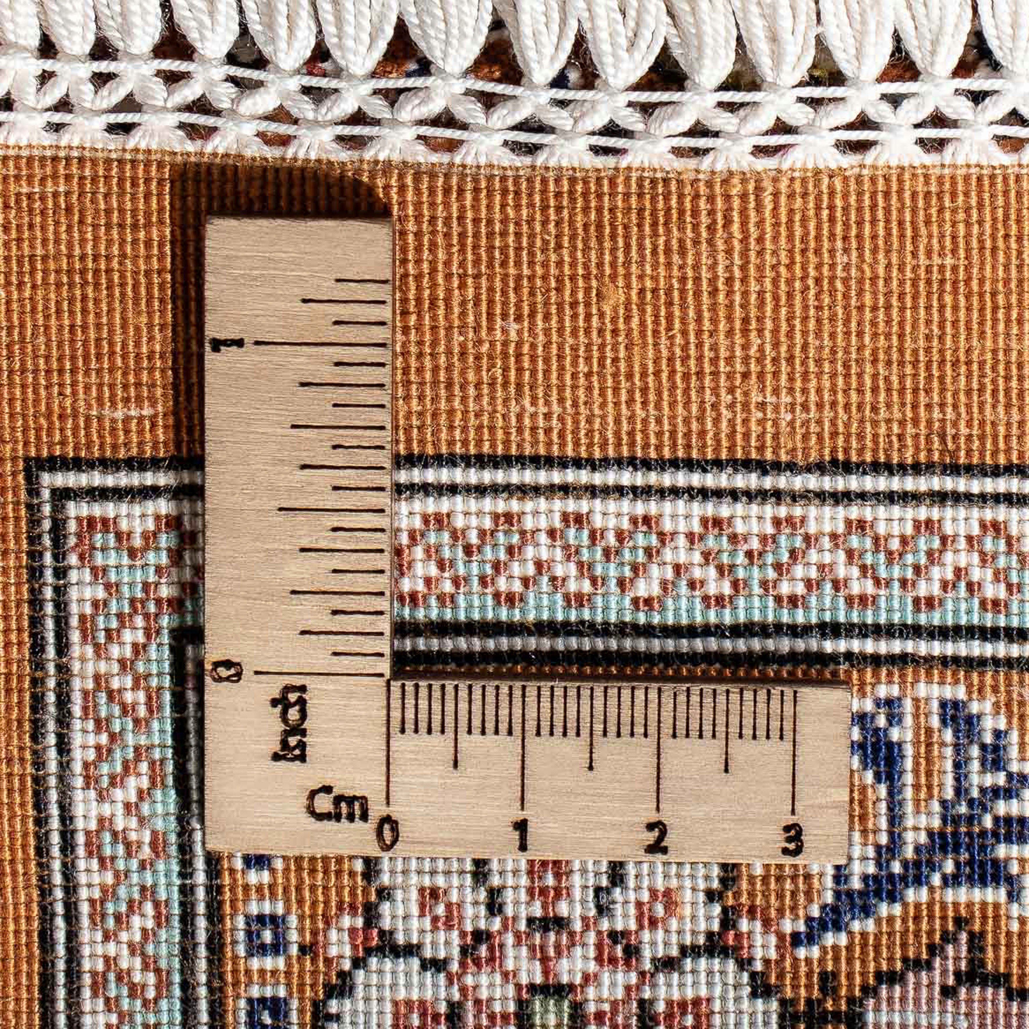 Orientteppich Perser - Einzelstück - Höhe: 10 morgenland, 59 mm, rechteckig, Zertifikat mit Wohnzimmer, 92 x - Ghom Handgeknüpft, cm mehrfarbig