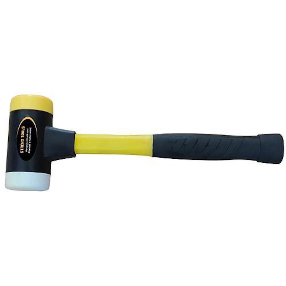 PROREGAL® Hammer Gummihammer Gummigriff Fiberglasstiel mit kg 0,9