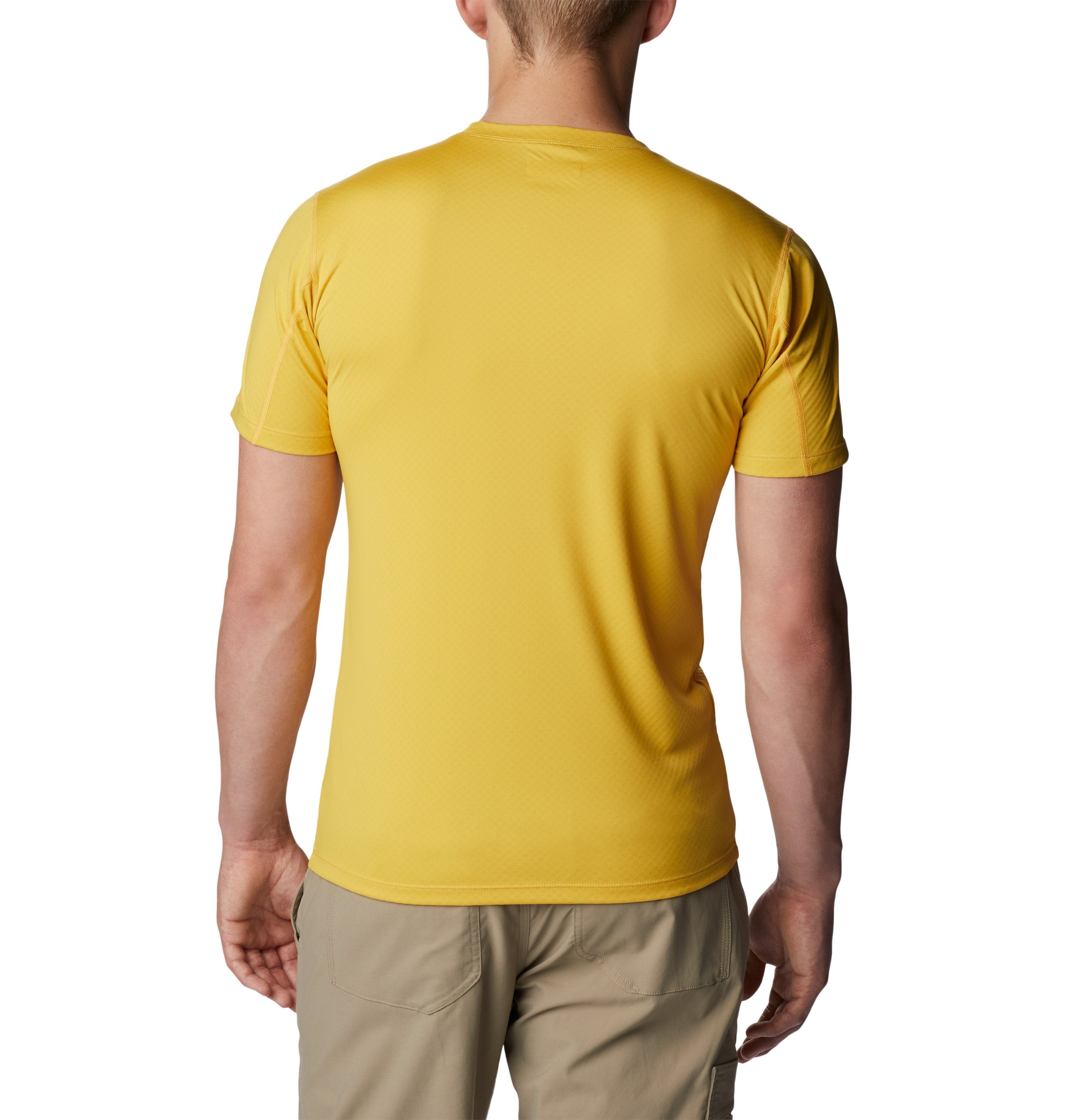 Short Columbia T-Shirt Ancient Nugget, Columbia Herren Rules Zero Fossil Golden Sleeve Shirt