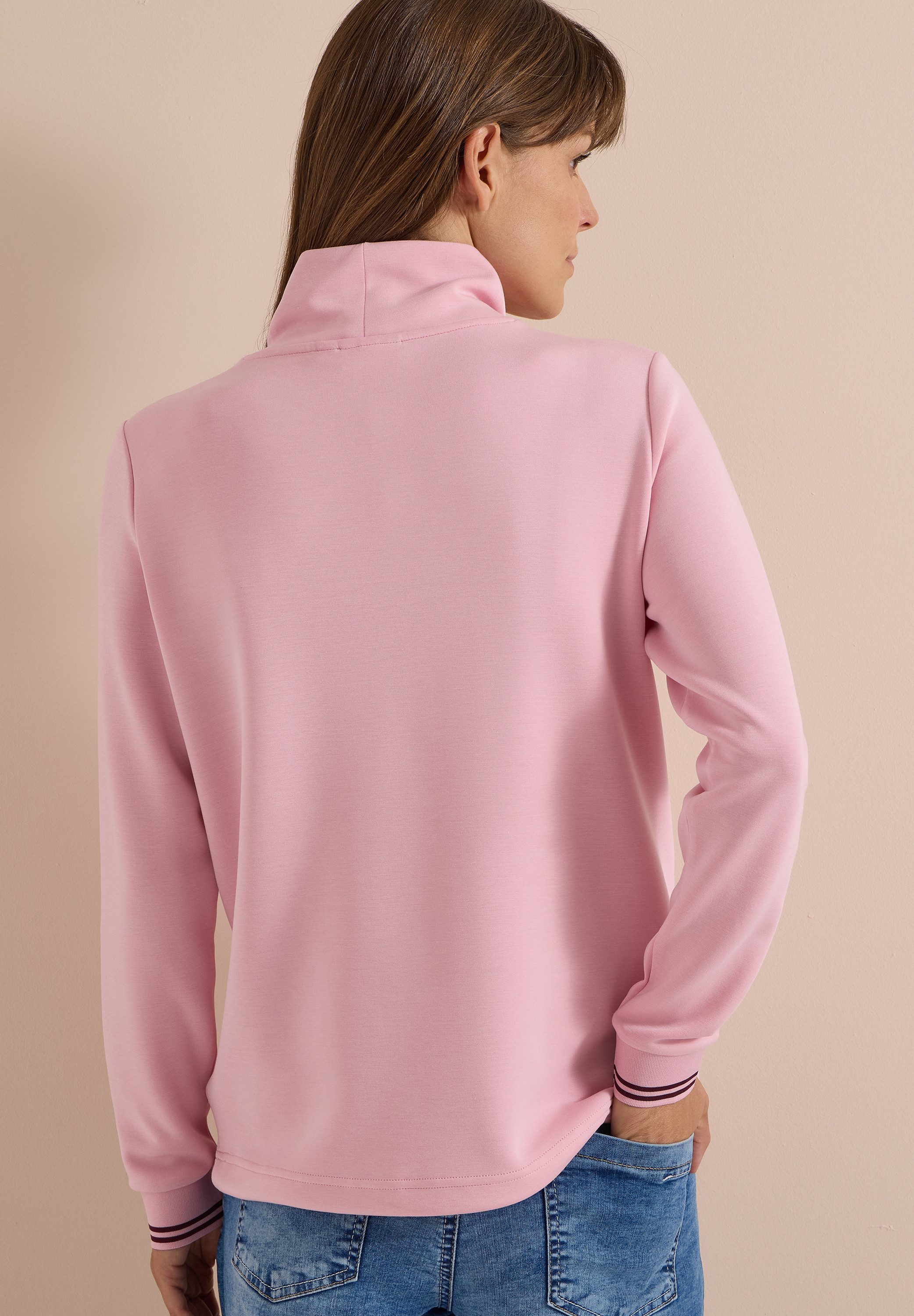 CECIL Langarmshirt mit Stehkragen und Wording – Bild 2 von 5