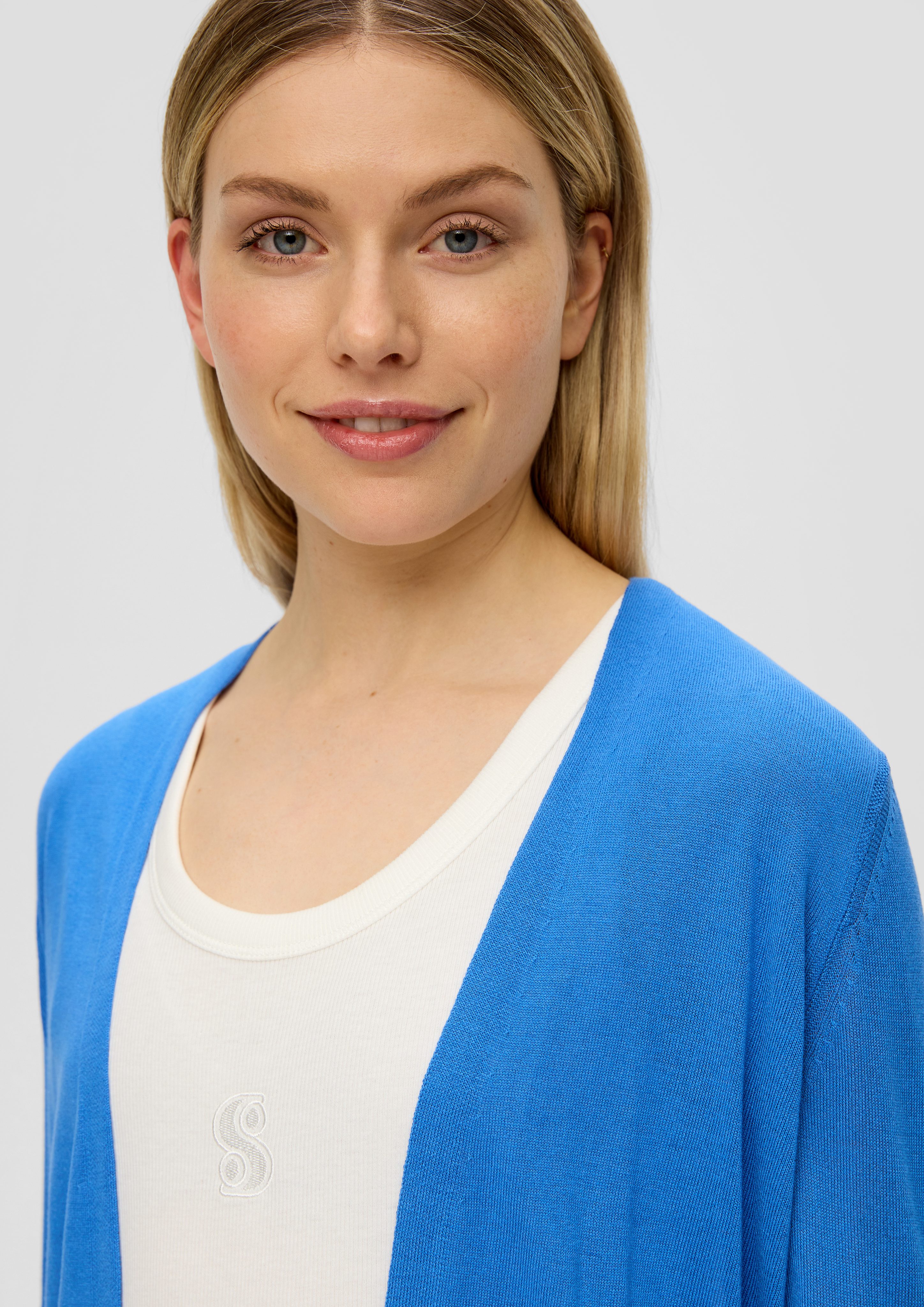 s.Oliver Strickjacke Feinstrick-Cardigan aus reiner Viskose günstig online kaufen