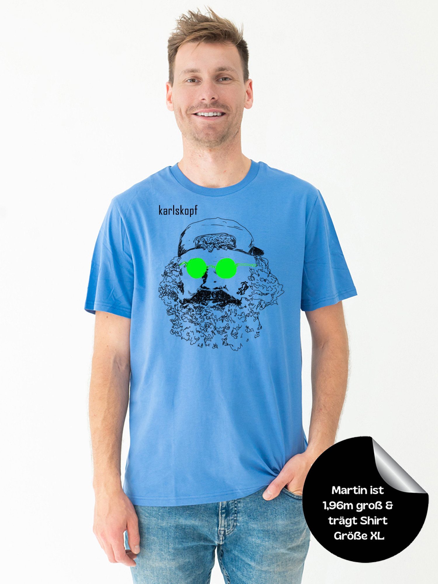 karlskopf Print-Shirt Rundhalsshirt Basic SKATER günstig online kaufen