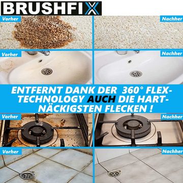 MAVURA Reinigungsbürsten-Set BRUSHFIX Bürstenaufsatz Akkuschrauber Bohrmaschine Reinigung, Bürste Reinigungsbürste Leder Polster Auto [4er Set]