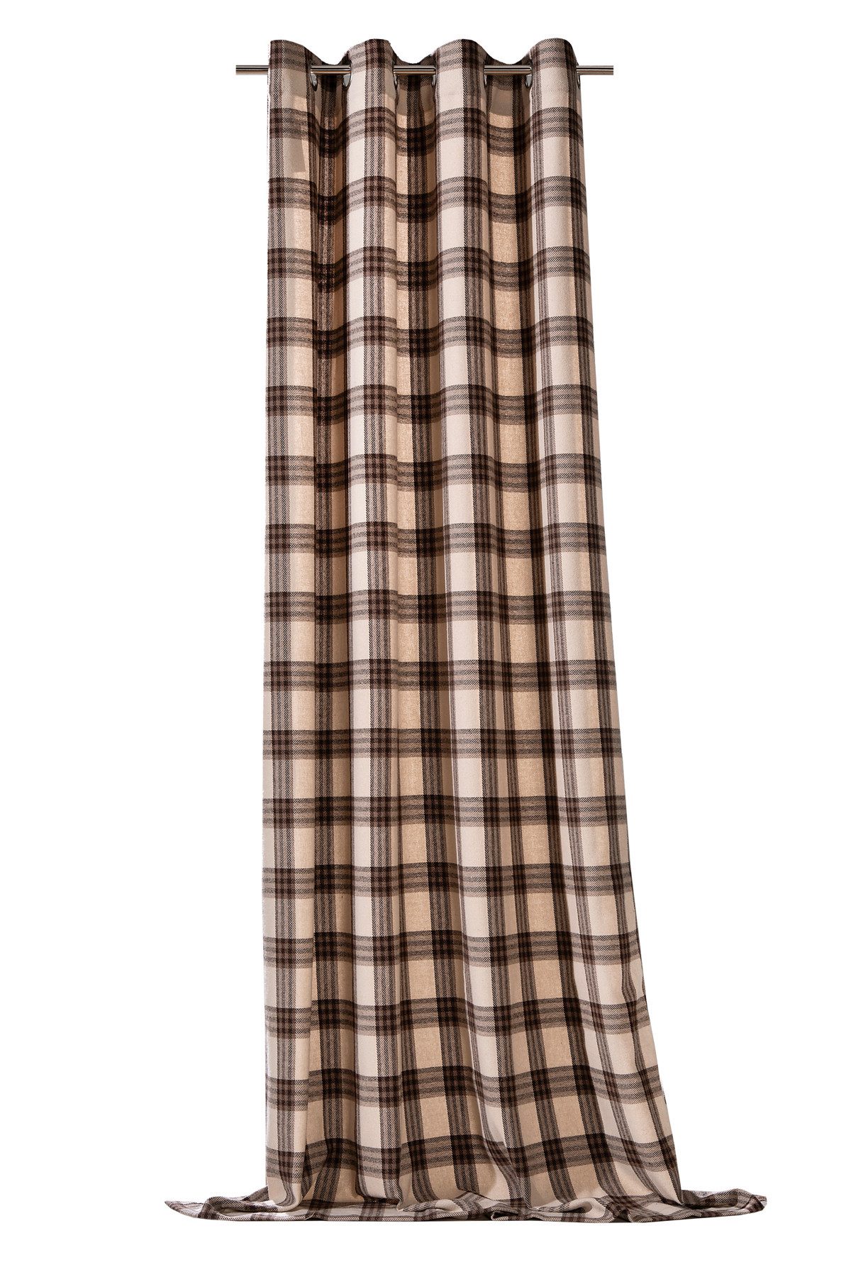 heimtexland Vorhang Dekoschal Wolle Tartan Karo Ösenschal Deko Gardine (1 S günstig online kaufen