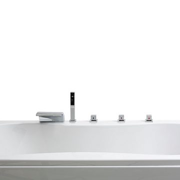 Basera® Badewanne Badewanne Palma 190 x 90 cm, (Komplett-Set), mit Wasserfall, LED und Kopfstützen