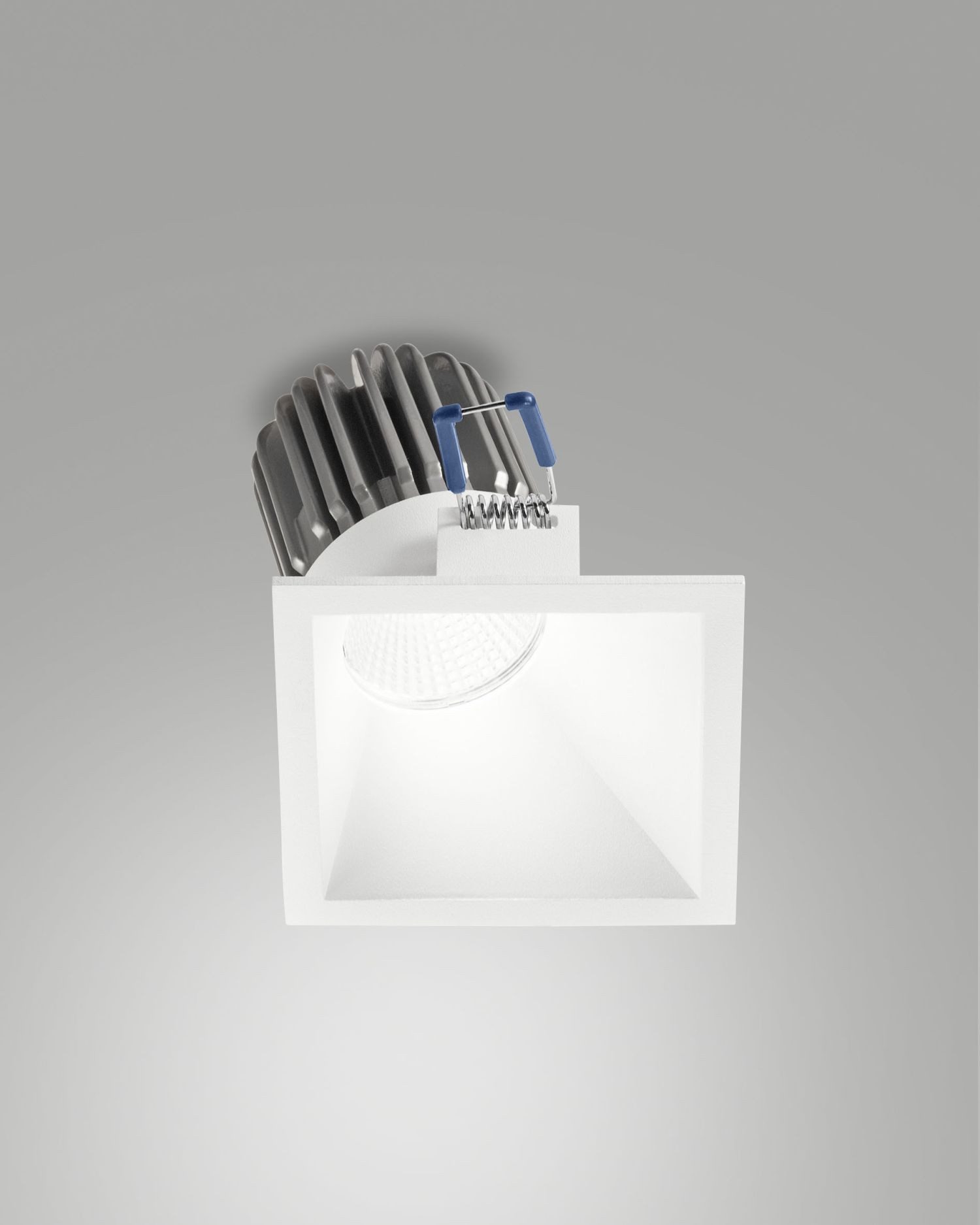 Licht-Erlebnisse Einbauleuchte MOSO, LED fest integriert, Warmweiß, Aluminium LED mit Dimmer IP40 B: 8,2 cm Weiß eckig 2700 K 1220 lm