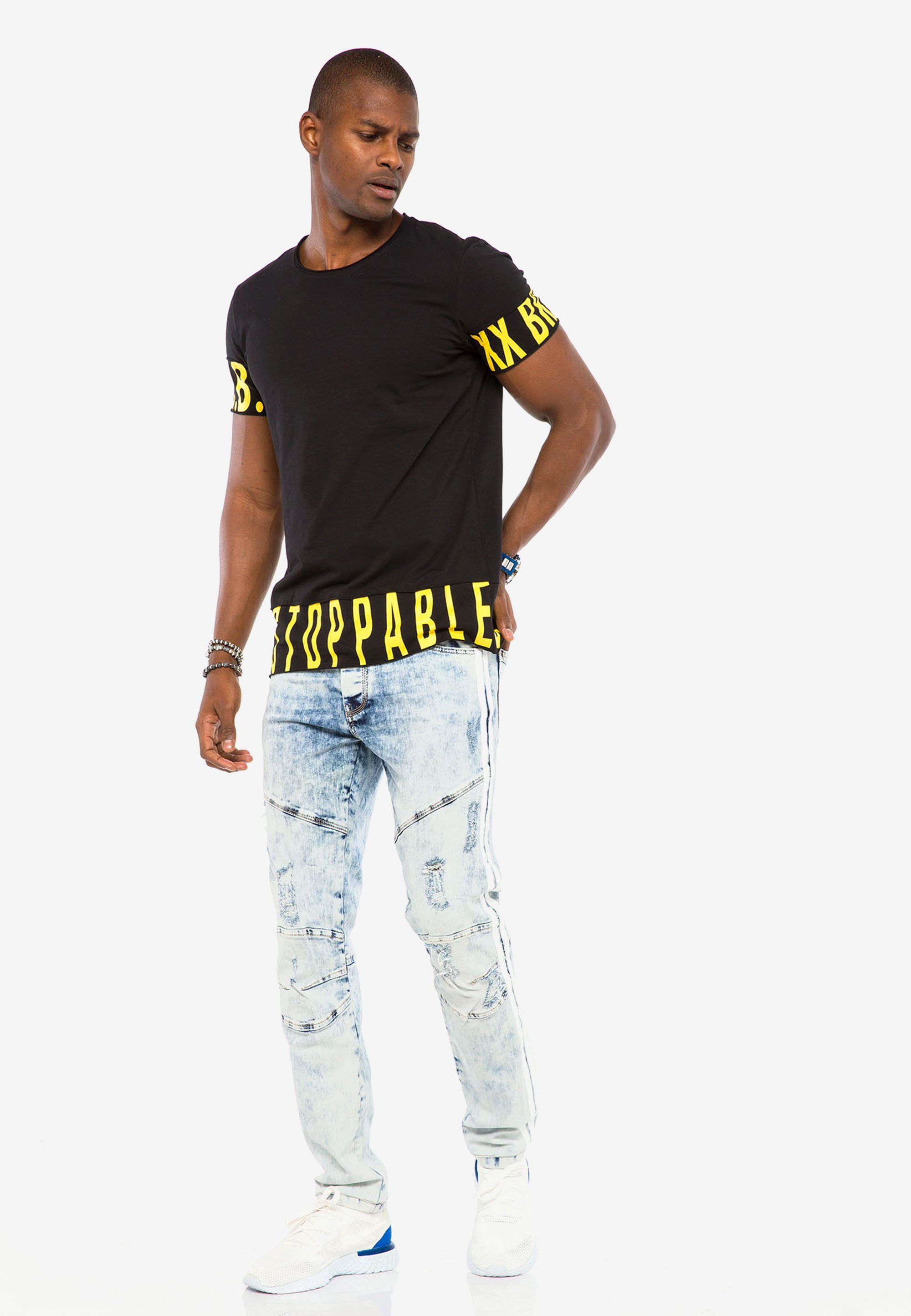 Straight Cipo Used-Lookn & Baxx Fit Jeans Bequeme im