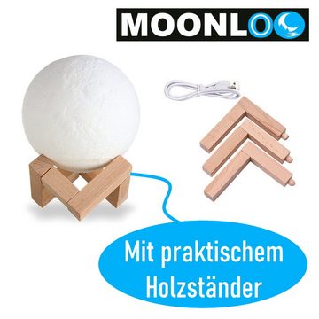 MAVURA LED Nachttischlampe MOONLOO Mondlampe Mondlicht 3D Nachtlicht Nachtlampe Mond Lampe Licht, Moon Light Touch Sensor