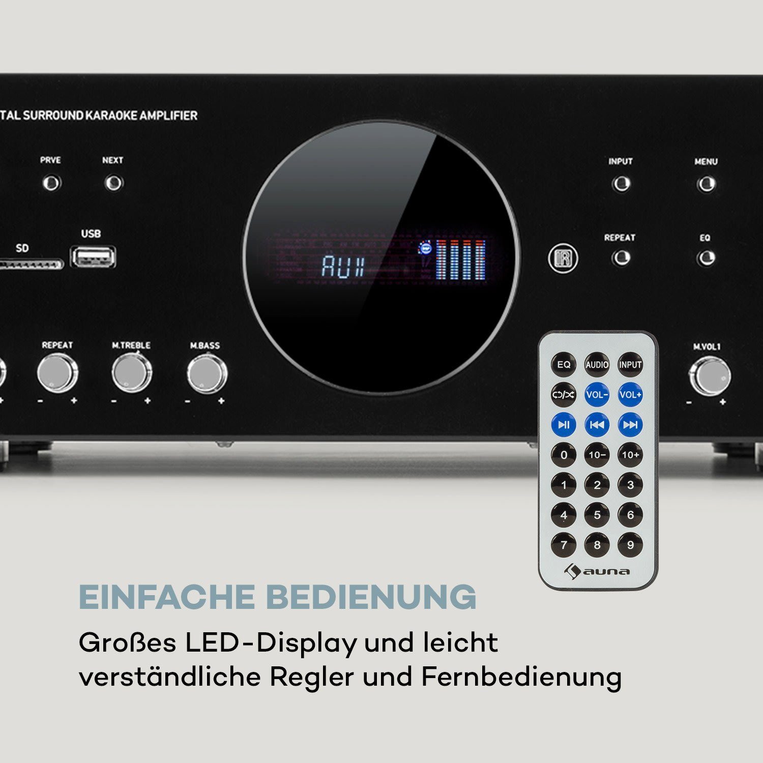 Audioverstärker AMP-218 Kanäle: 3) (Anzahl BT Auna