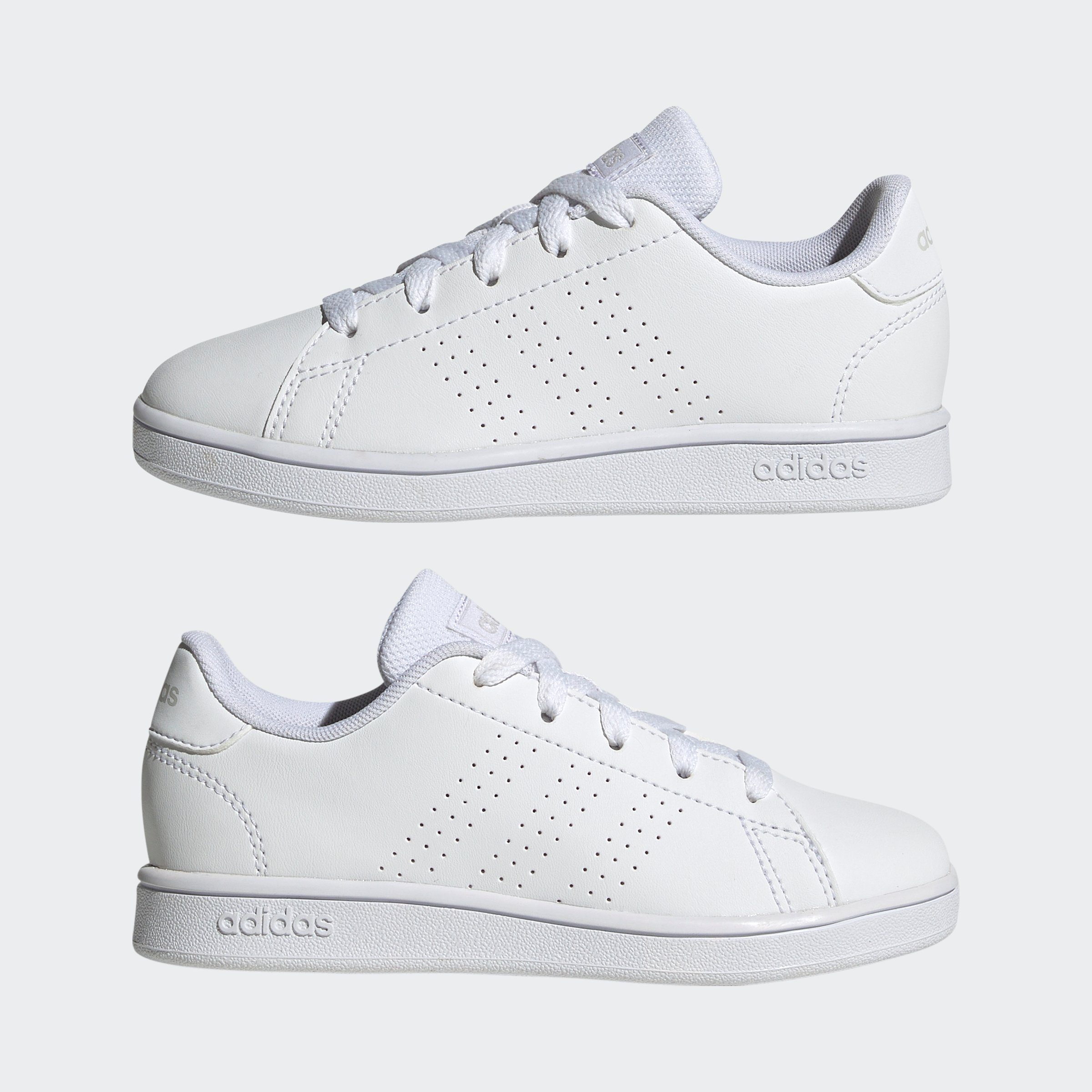 adidas Sportswear des Smith LIFESTYLE adidas auf Design white ADVANTAGE Sneaker LACE den Stan COURT Spuren