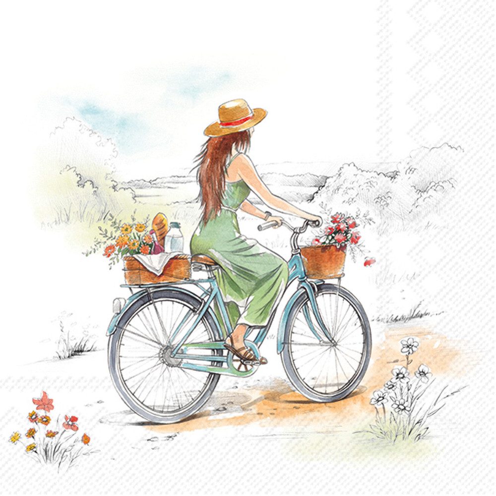 IHR Papierserviette Serviette Cycling, (20 St), 33 x 33 cm