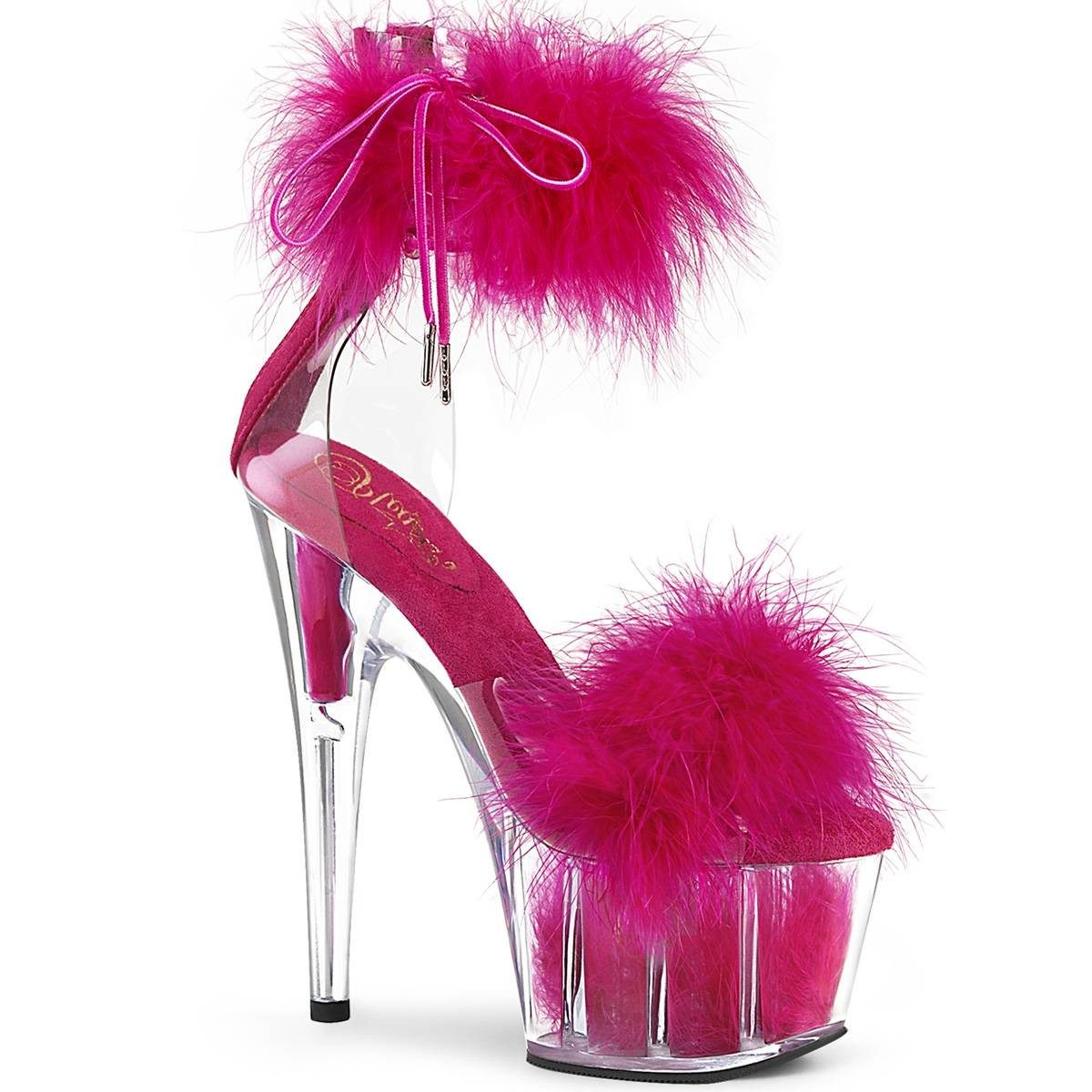 Pleaser Pleaser ADORE-724F Plateau Sandaletten Transparent Pink EU-39 / US-9 High-Heel-Sandalette (2-tlg)