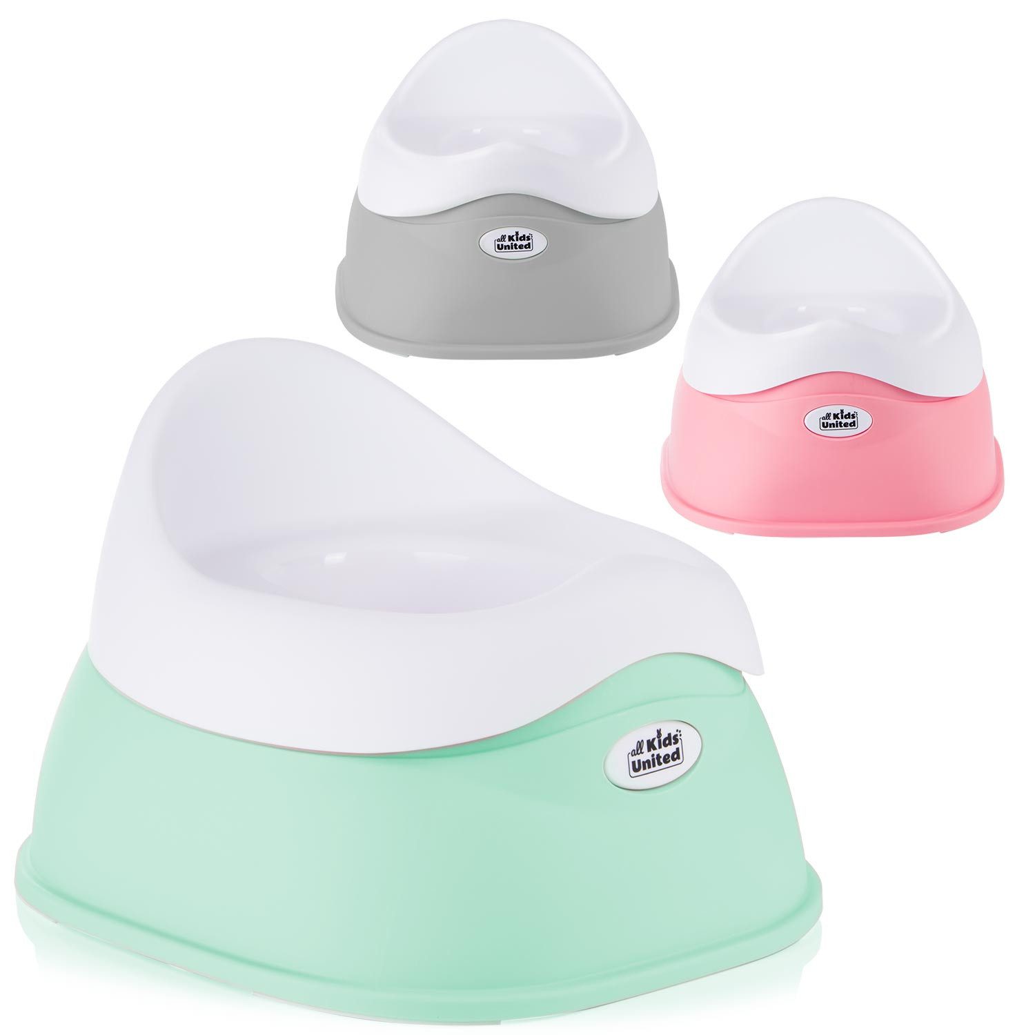 all Kids United Töpfchen Baby Übungstöpfchen WC-Kinderaufsatz Toilettentrainer, (Toiletten-Trainer), Kindertopf