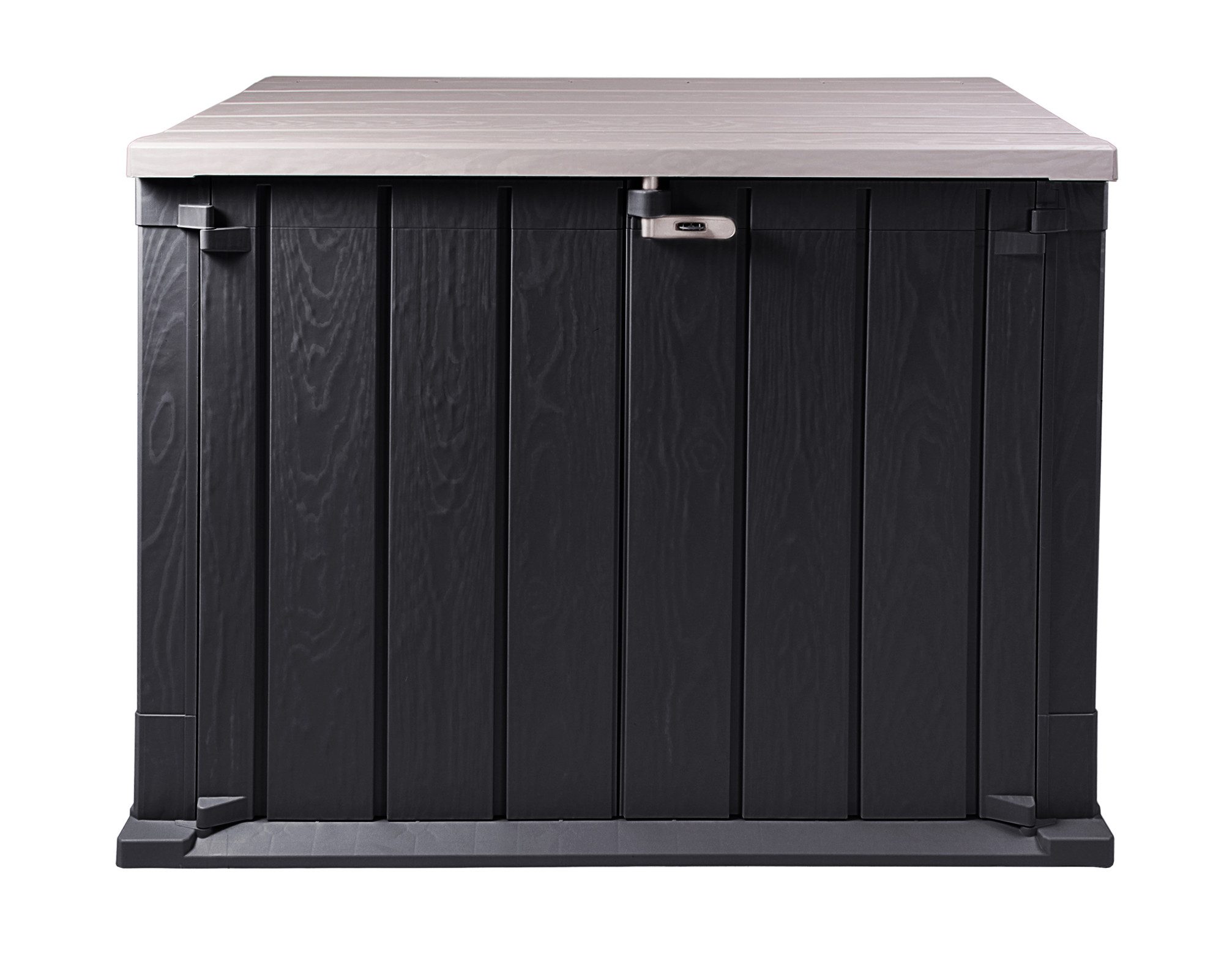 ONDIS24 Gartenbox Mülltonnenbox Storer Light XL Gerätebox abschließbar, für 2 Mülltonnen (1330 Liter) robust, wetterfest, belastbar