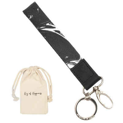 Things of Happiness Schlüsselanhänger Schlüsselband kurz mit Schlüsselring und Karabiner, kurzes Lanyard, Geschenk