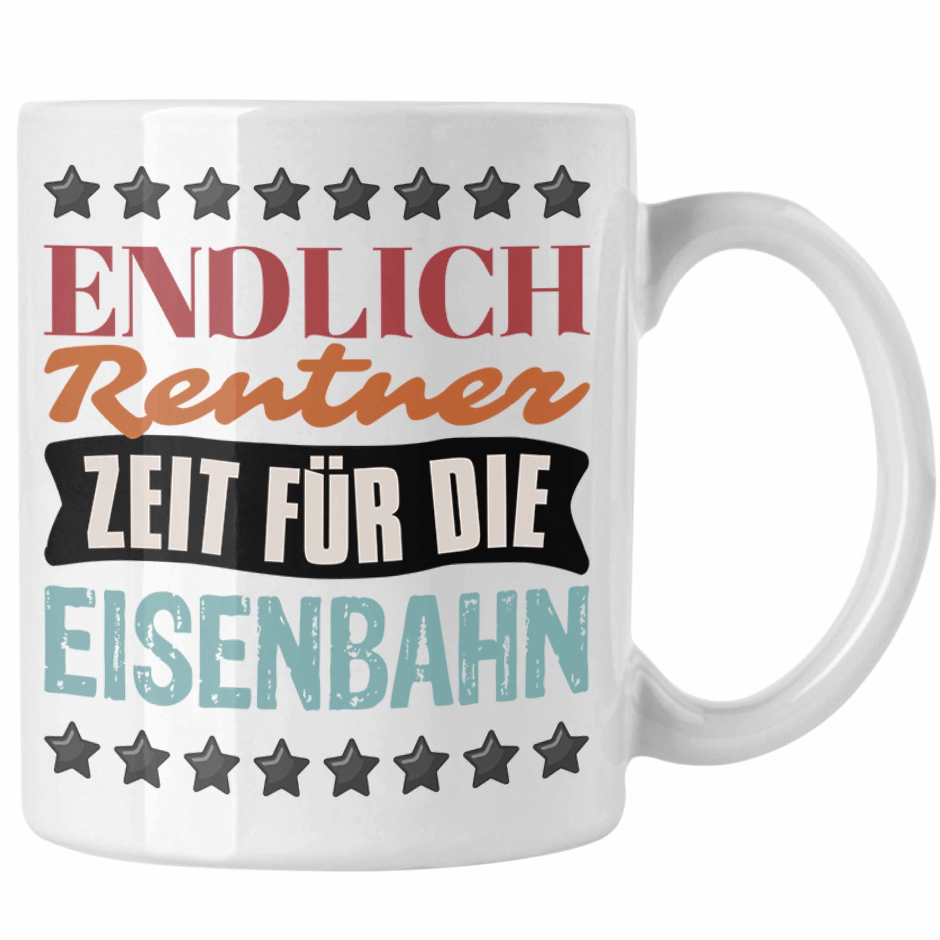 Eisenbahner Geschenk Trendation Tasse Endli Tasse Weiss für Modelleisenbahn-Fans Geschenkidee