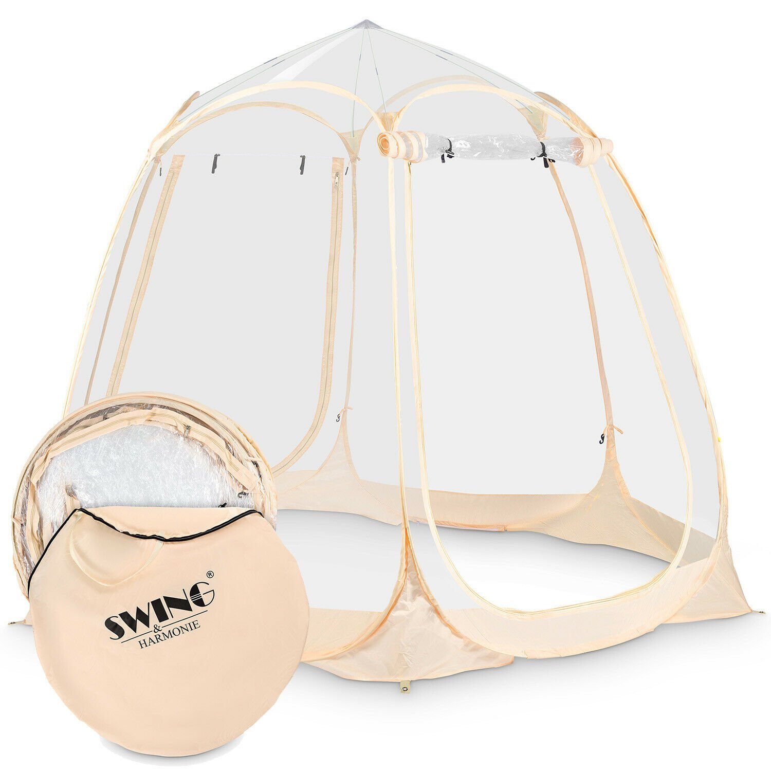 Swing&Harmonie Faltpavillon PopUp Pavillon Garten Iglu Event Partyzelt Gartenzelt Whirlpool Überdachung Winterhaus Gewächshaus Pflanzenschutz Zelt