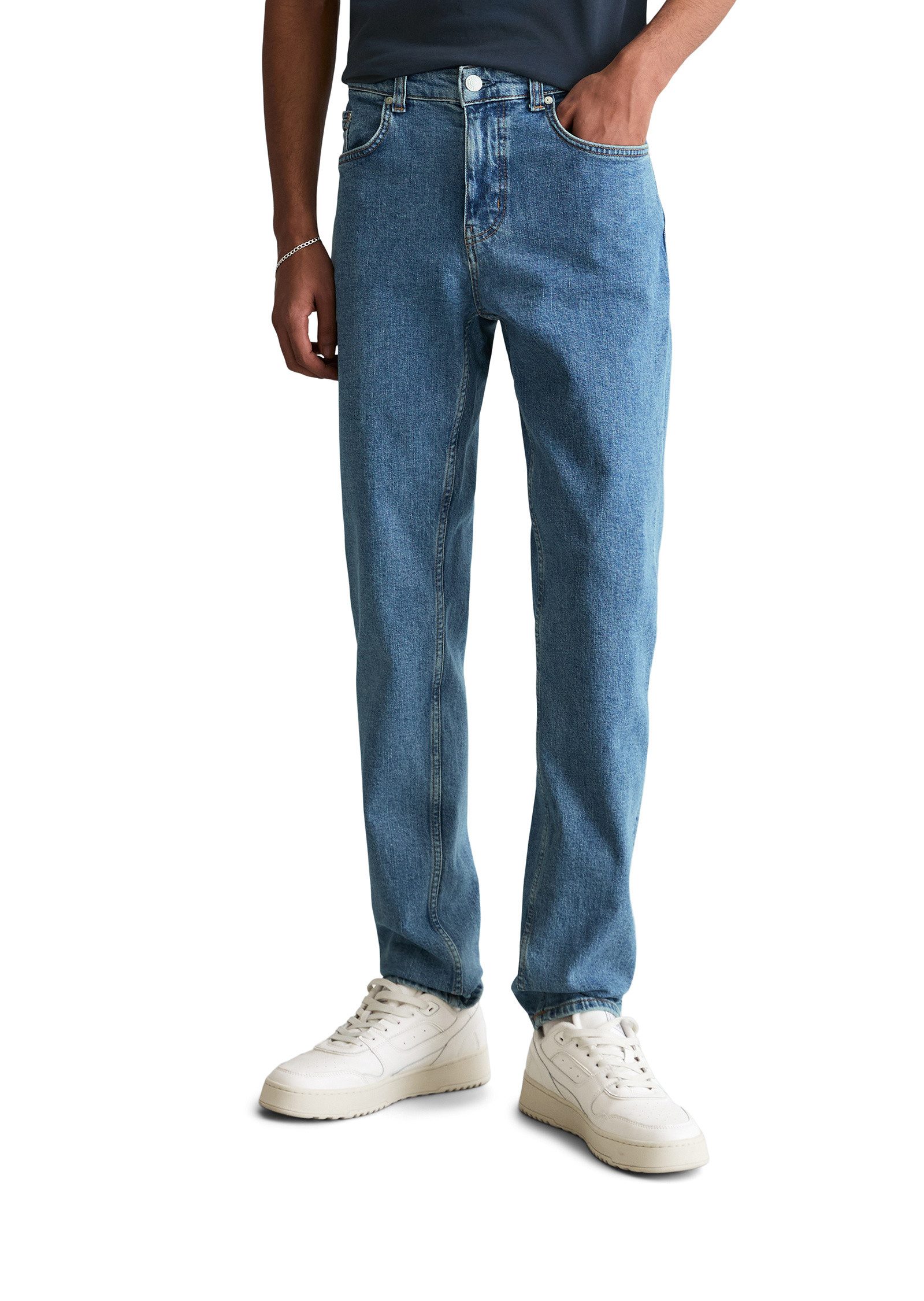 Tapered-fit-Jeans aus Bio-Baumwoll-Mix