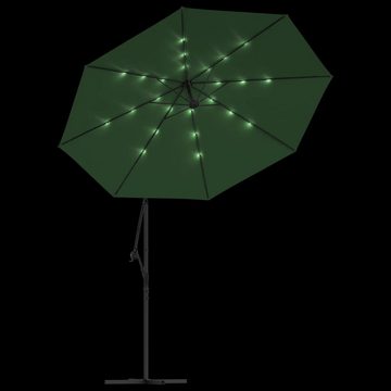 DOTMALL Sonnenschirm Sonnenschirm Ampelschirm mit LED-Beleuchtung 300 cm Metallmast