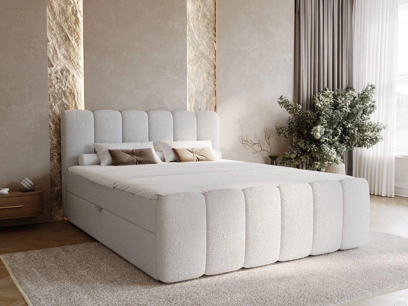 GrainGold Boxspringbett mit Bettkästen CLOUD, Modern günstig online kaufen