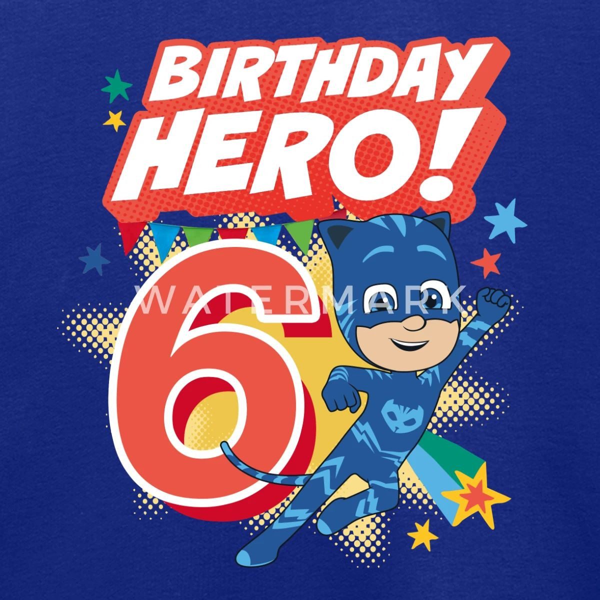 Spreadshirt Sweatshirt PJ Masks Catboy Birthday Hero 6. Geburtstag Kinder Premium Pullover (1-tlg)
