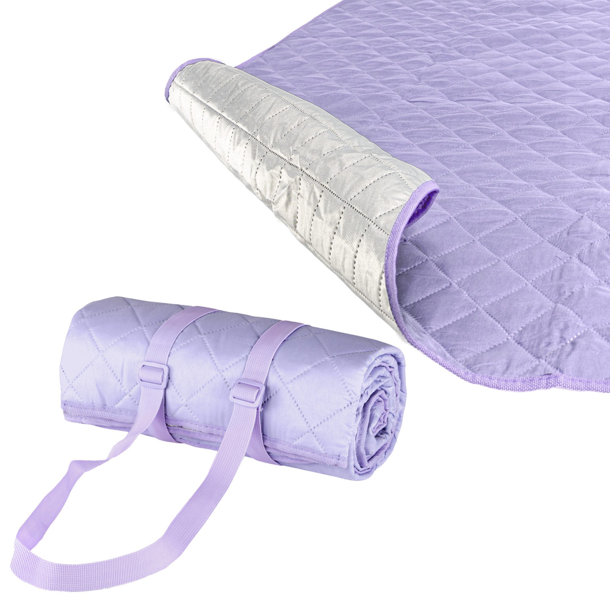 Babydecke Hylat Baby Picknickdecke - gesteppte Stranddecke - wasserabweisend, Hylat Baby, Picknickdecke - gesteppte Stranddecke- wasserabweisend - Violett