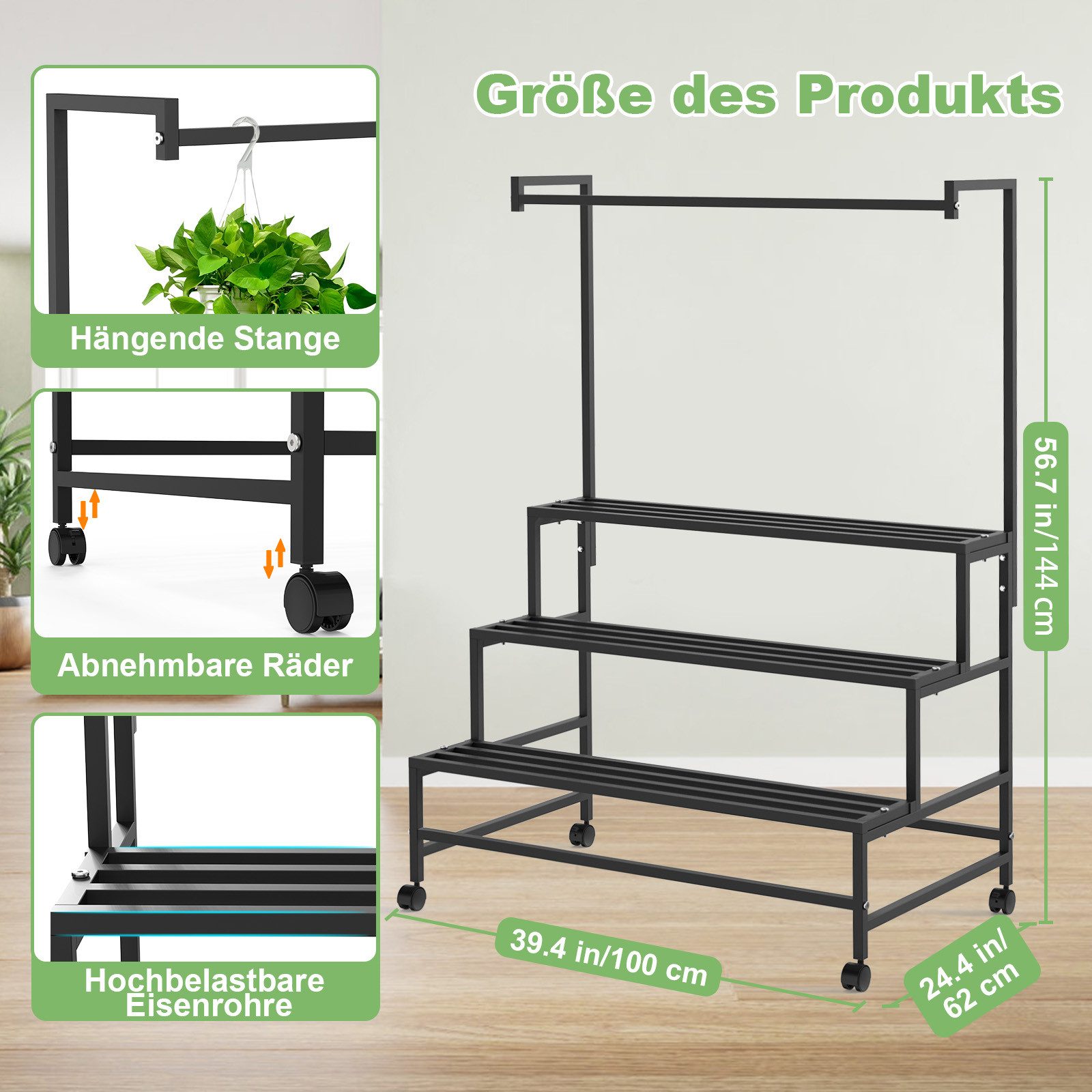 Sunicol Pflanzentreppe 6 Etagen Metall Blumenständer günstig online kaufen