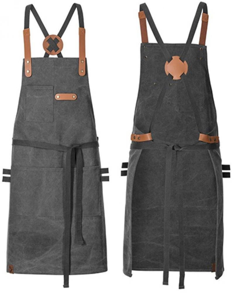 EXNER Kochschürze Latzschürze Canvas mit Zier-Label Breite: 70 cm Länge: 80 cm