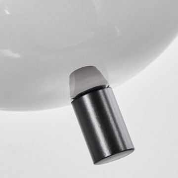 hofstein Hängeleuchte »Ambrogio« 8-flammige Deckenlampe aus Metall/Glas in Schwarz/Chrom, ohne Leuchtmittel, moderne Pendelleuchte mit Glasschirmen, 8xE14, Höhe max. 120cm