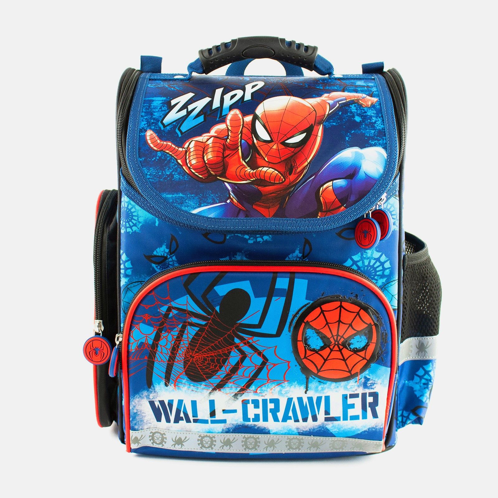 KiddiBex Schulranzen Spiderman 5tlg. oder 13tlg. (Set, 05-tlg., Tornister, Mäppchen, Turnbeutel & Regenschutz), Jungen 1. Klasse - Grundschule Ranzen - Ergonomischer Schulrucksack