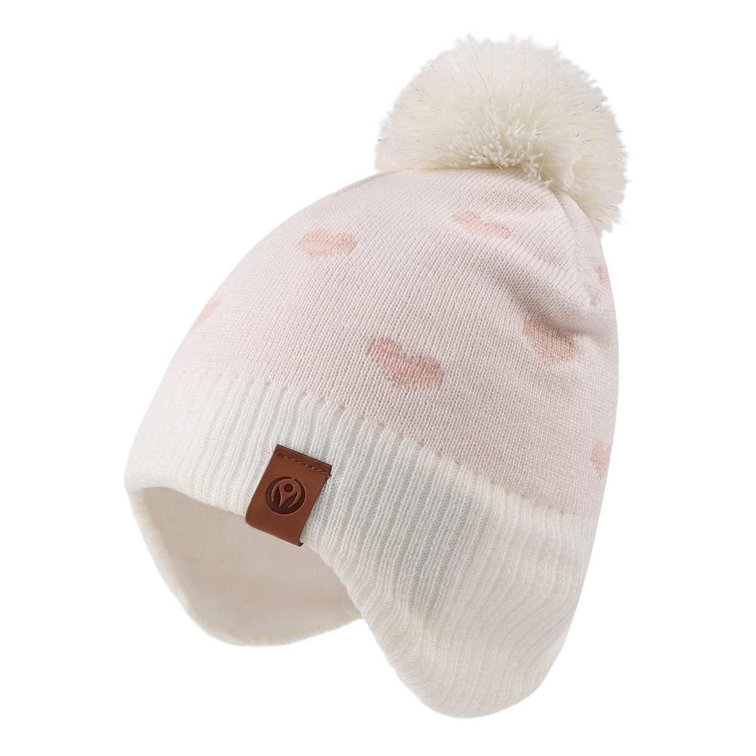 LuxusKollektion Strickmütze Baby Strickmütze mit Schal (1-St)