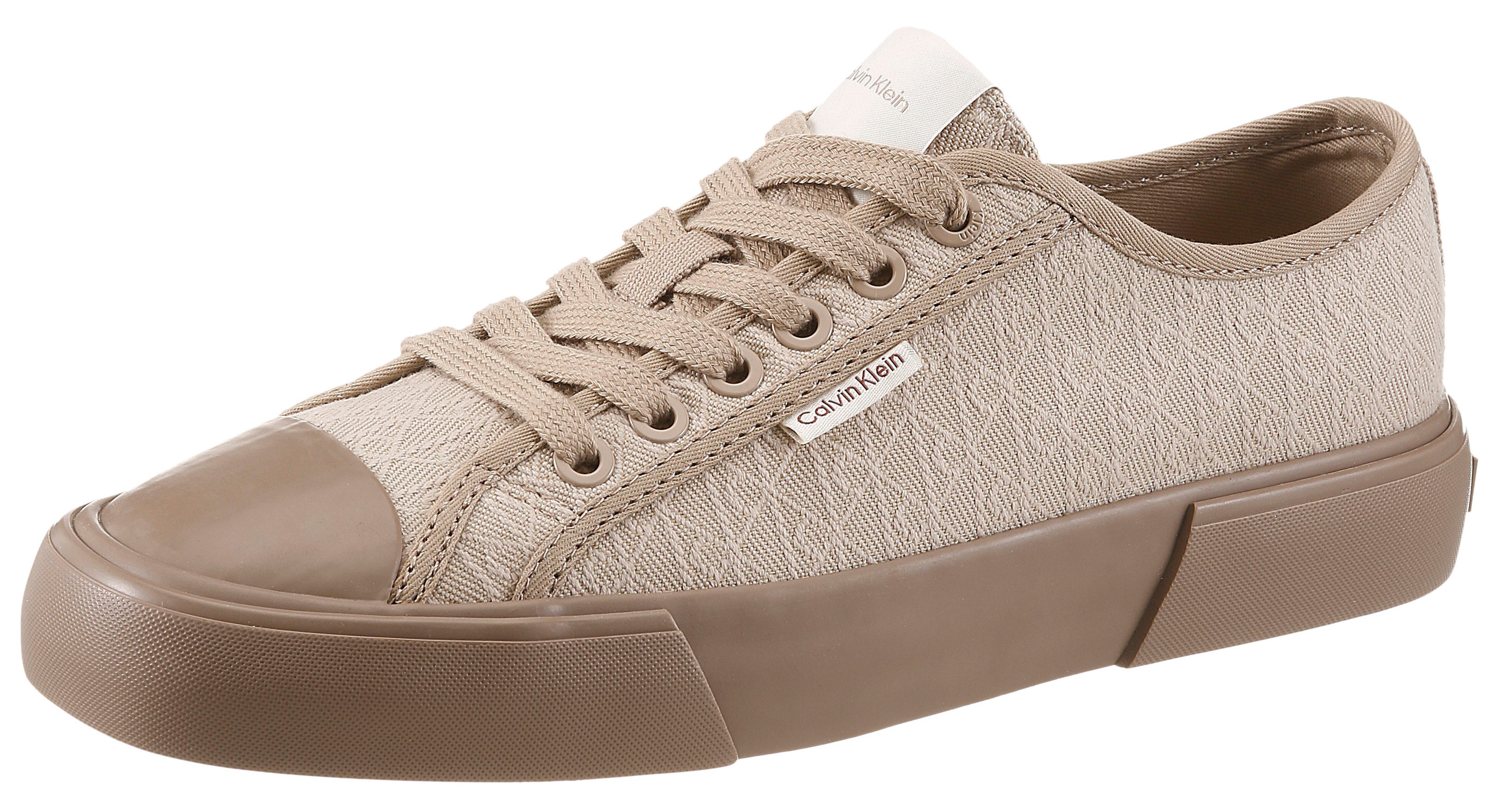 Calvin Klein VULC LOW LACEUP AOP CANVAS Plateausneaker Freizeitschuh, Halbschuh, Schnürer mit Plateau